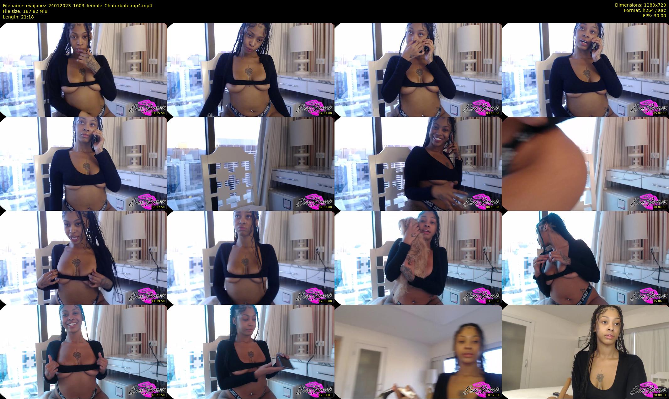 evajonez — 22 minute Chaturbate female cam show recording, 720p, Jan 24, 2023