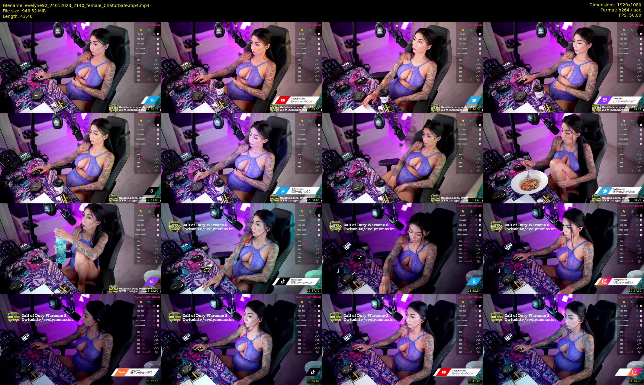 evelyne92 — 44 minute Chaturbate female cam show recording, 1080p, Jan 24, 2023