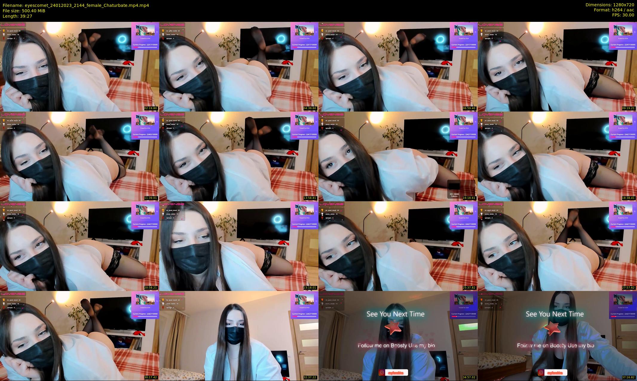 eyescomet — 40 minute Chaturbate female cam show recording, 720p, Jan 24, 2023