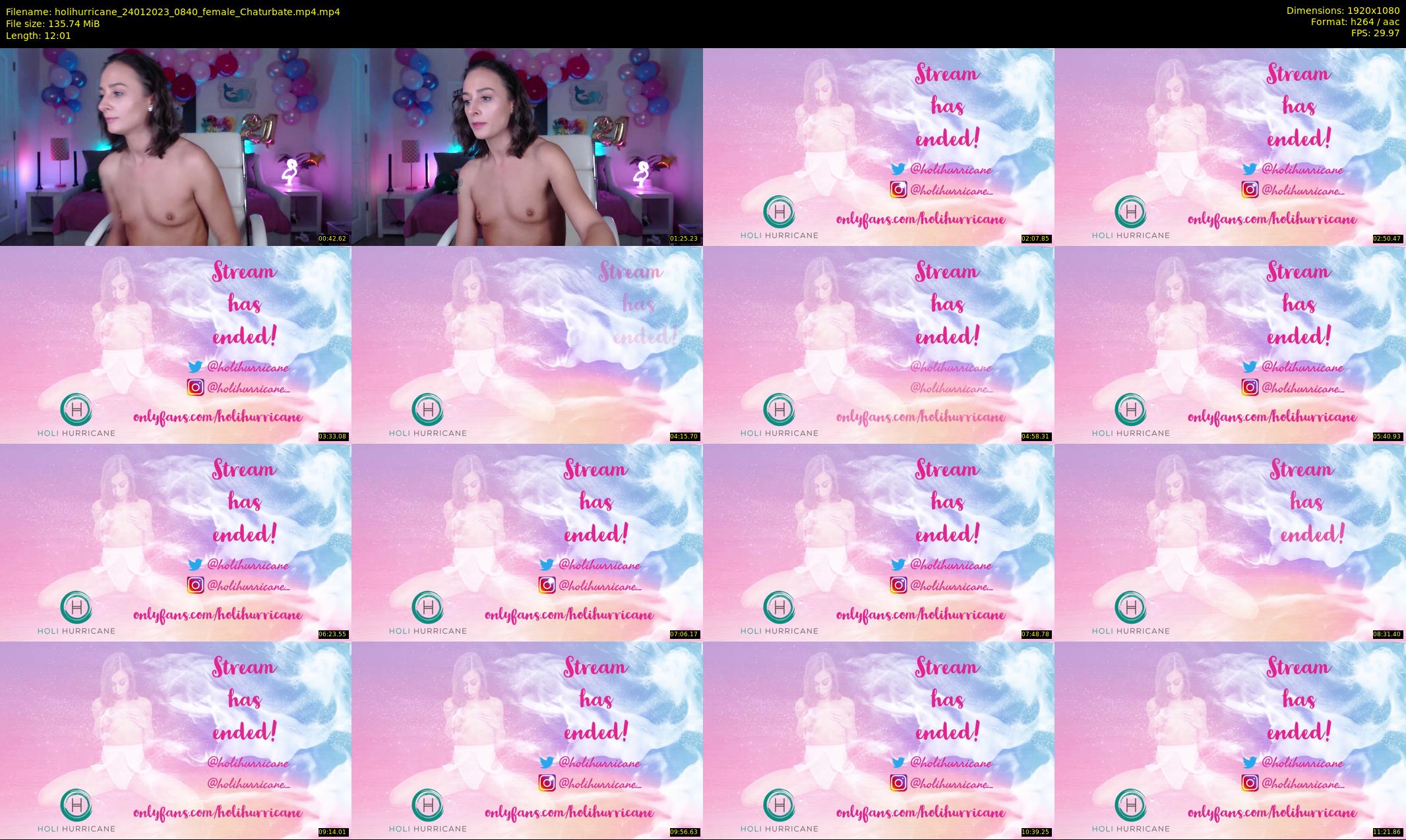 holihurricane — 13 minute Chaturbate female cam show recording, 1080p, Jan 24, 2023