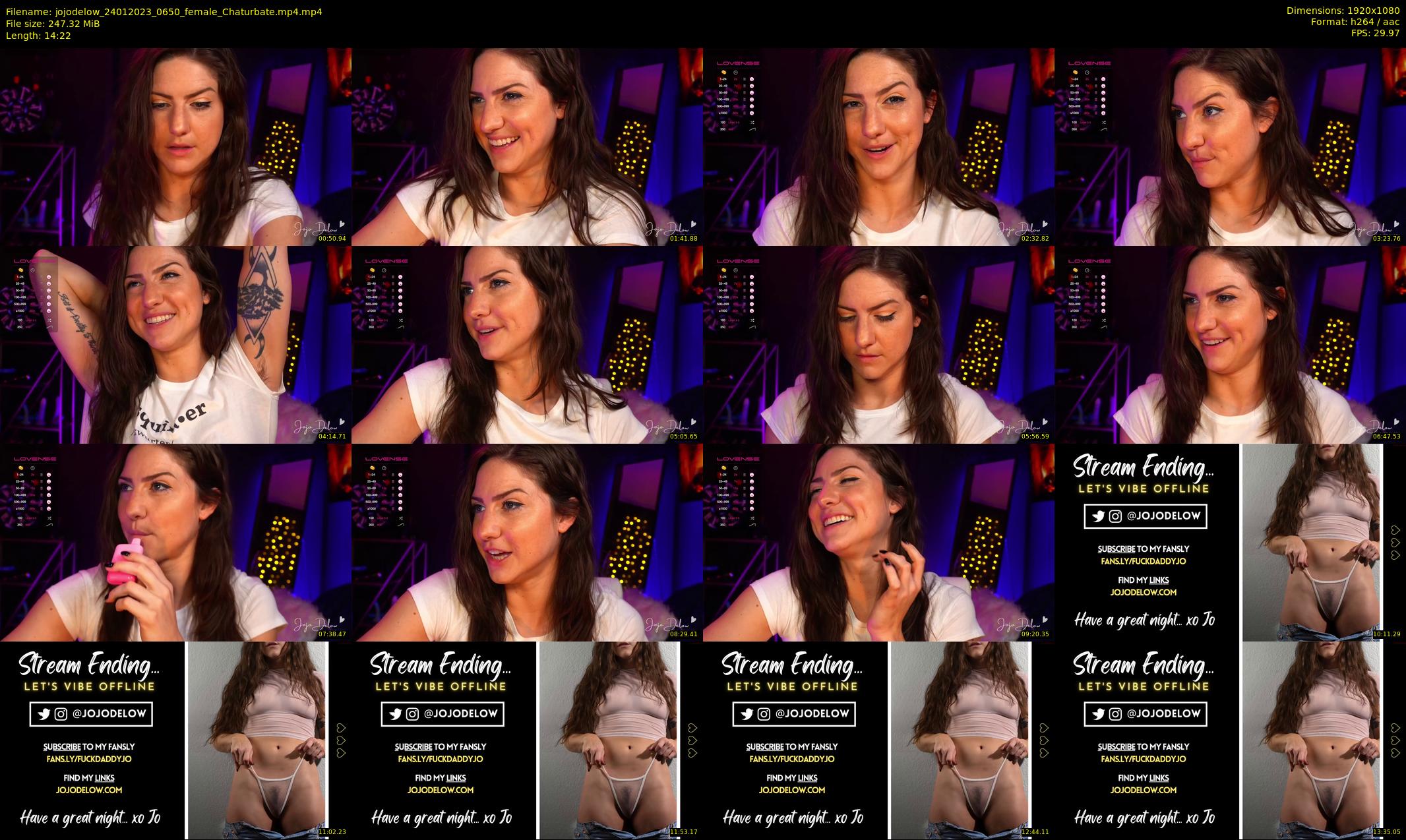 jojodelow — 15 minute Chaturbate female cam show recording, 1080p, Jan 24, 2023