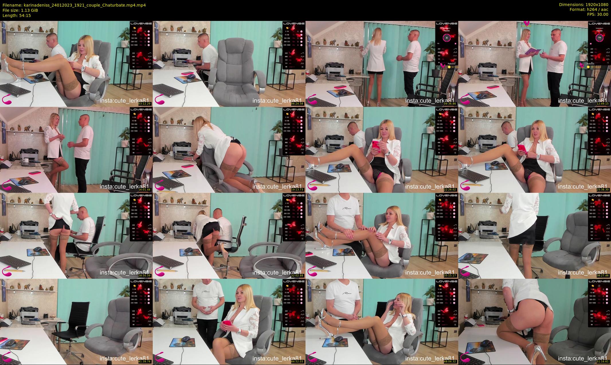 karinadeniss — 55 minute Chaturbate couple cam show recording, 1080p, Jan 24, 2023