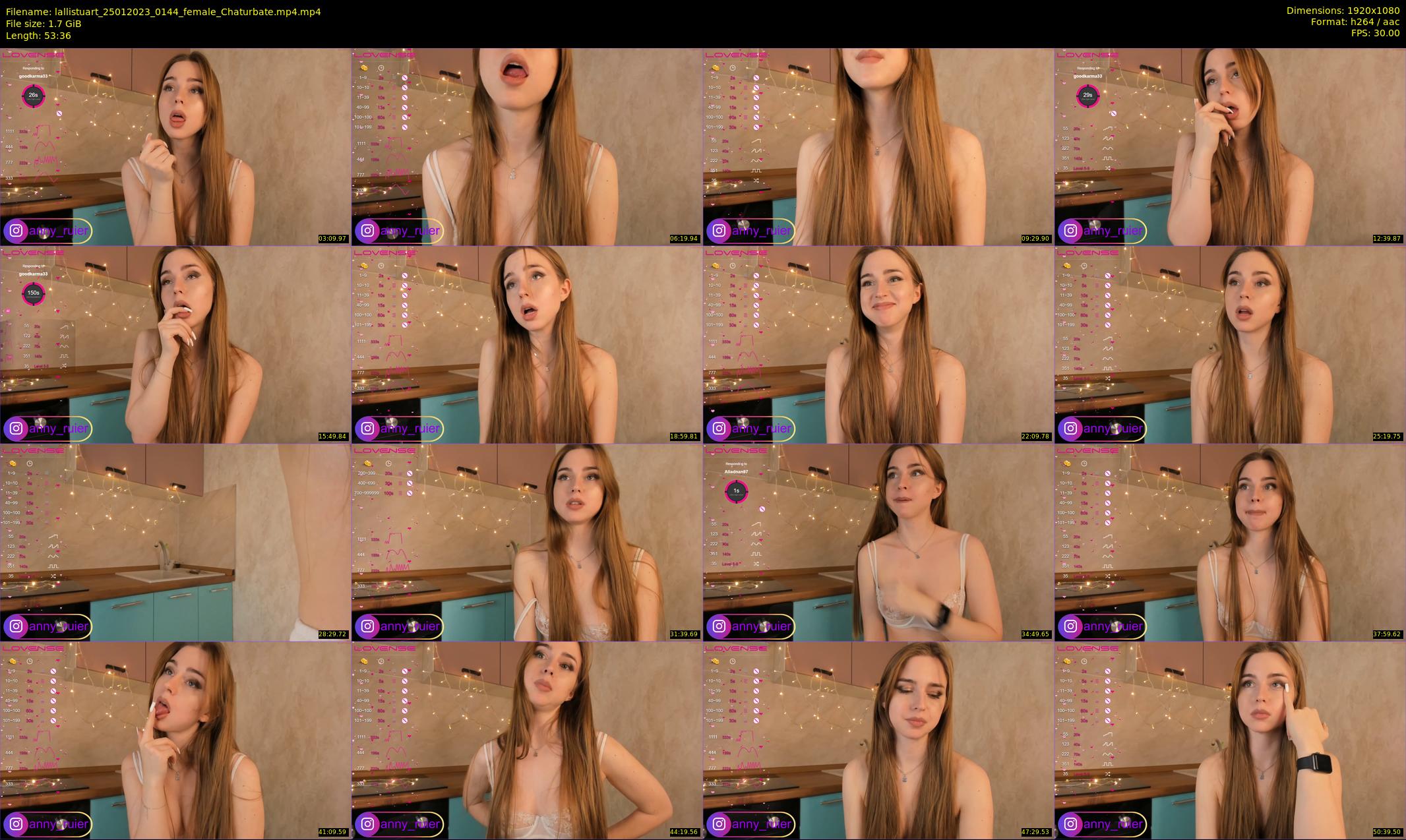 lallistuart — 54 minute Chaturbate female cam show recording, 1080p, Jan 25, 2023
