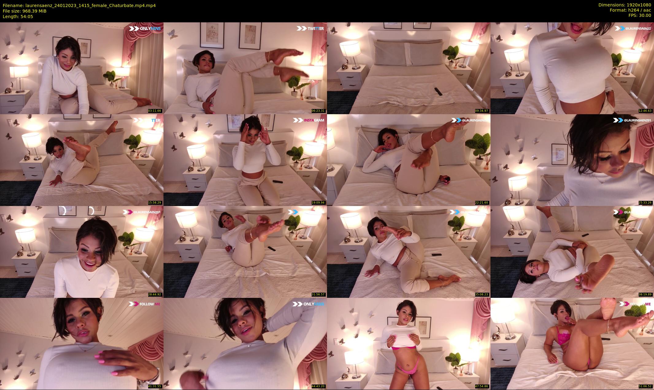 laurensaenz — 55 minute Chaturbate female cam show recording, 1080p, Jan 24, 2023
