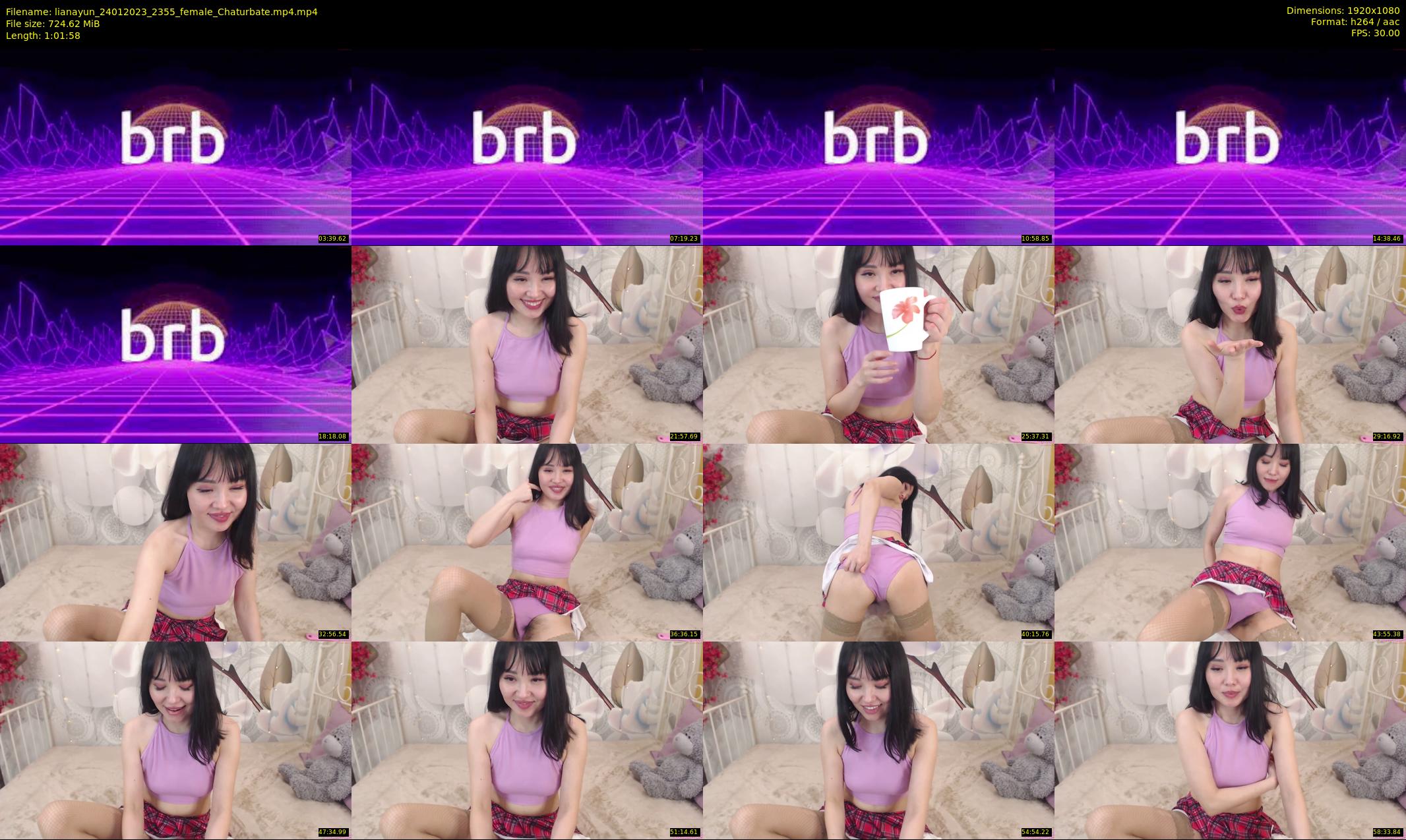 lianayun — 62 minute Chaturbate female cam show recording, 1080p, Jan 24, 2023