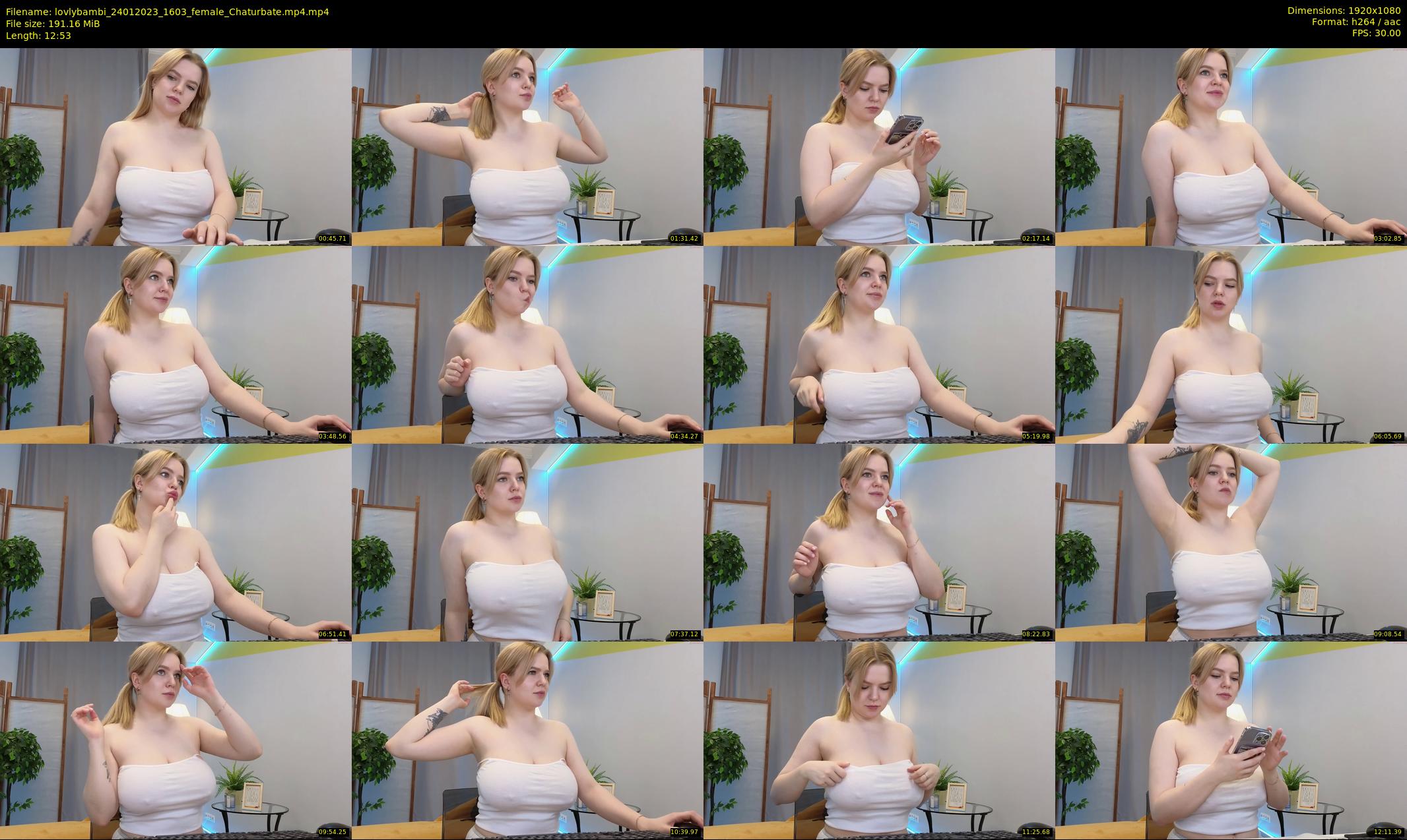 lovlybambi — 13 minute Chaturbate female cam show recording, 1080p, Jan 24, 2023