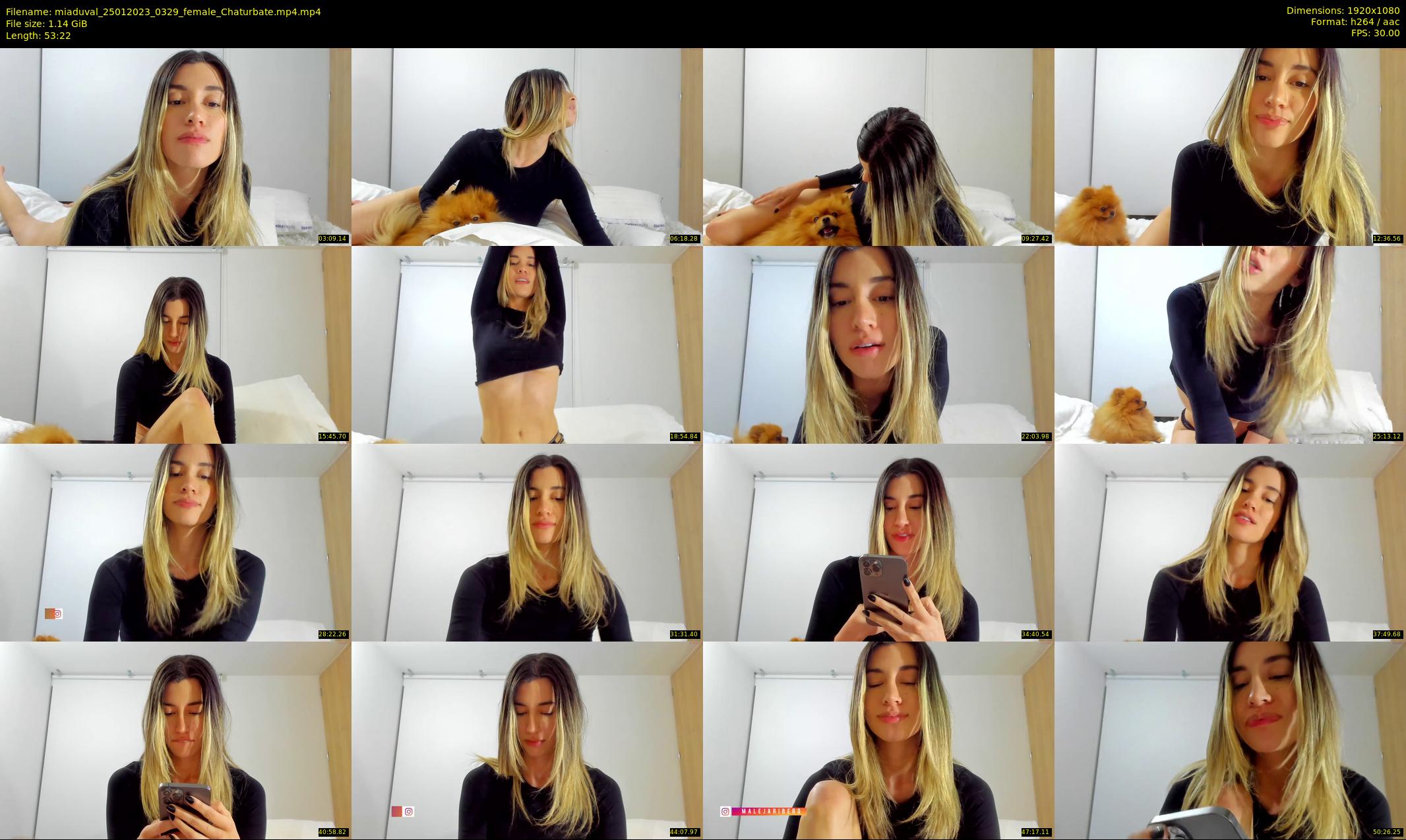 miaduval — 54 minute Chaturbate female cam show recording, 1080p, Jan 25, 2023