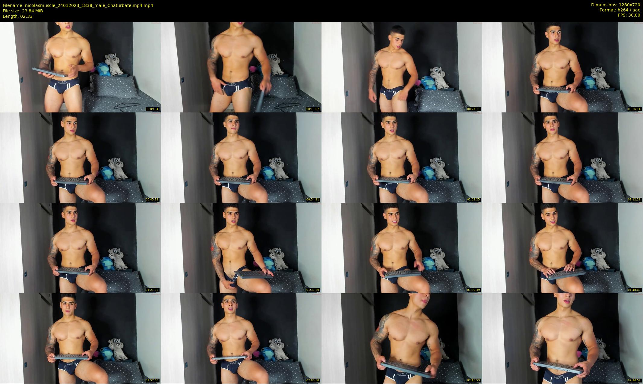 nicolasmuscle — 3 minute Chaturbate male cam show recording, 720p, Jan 24, 2023