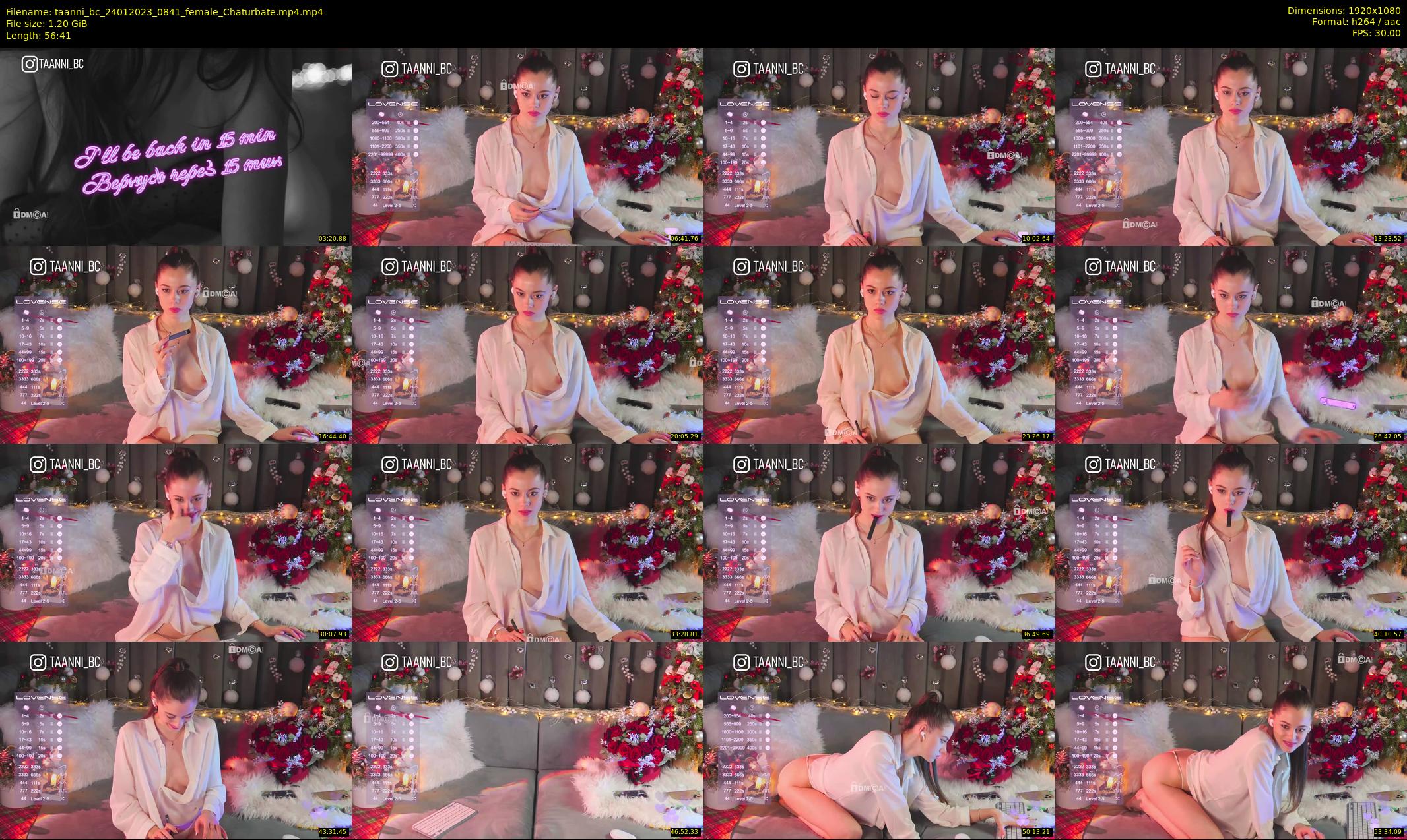 taanni_bc — 57 minute Chaturbate female cam show recording, 1080p, Jan 24, 2023