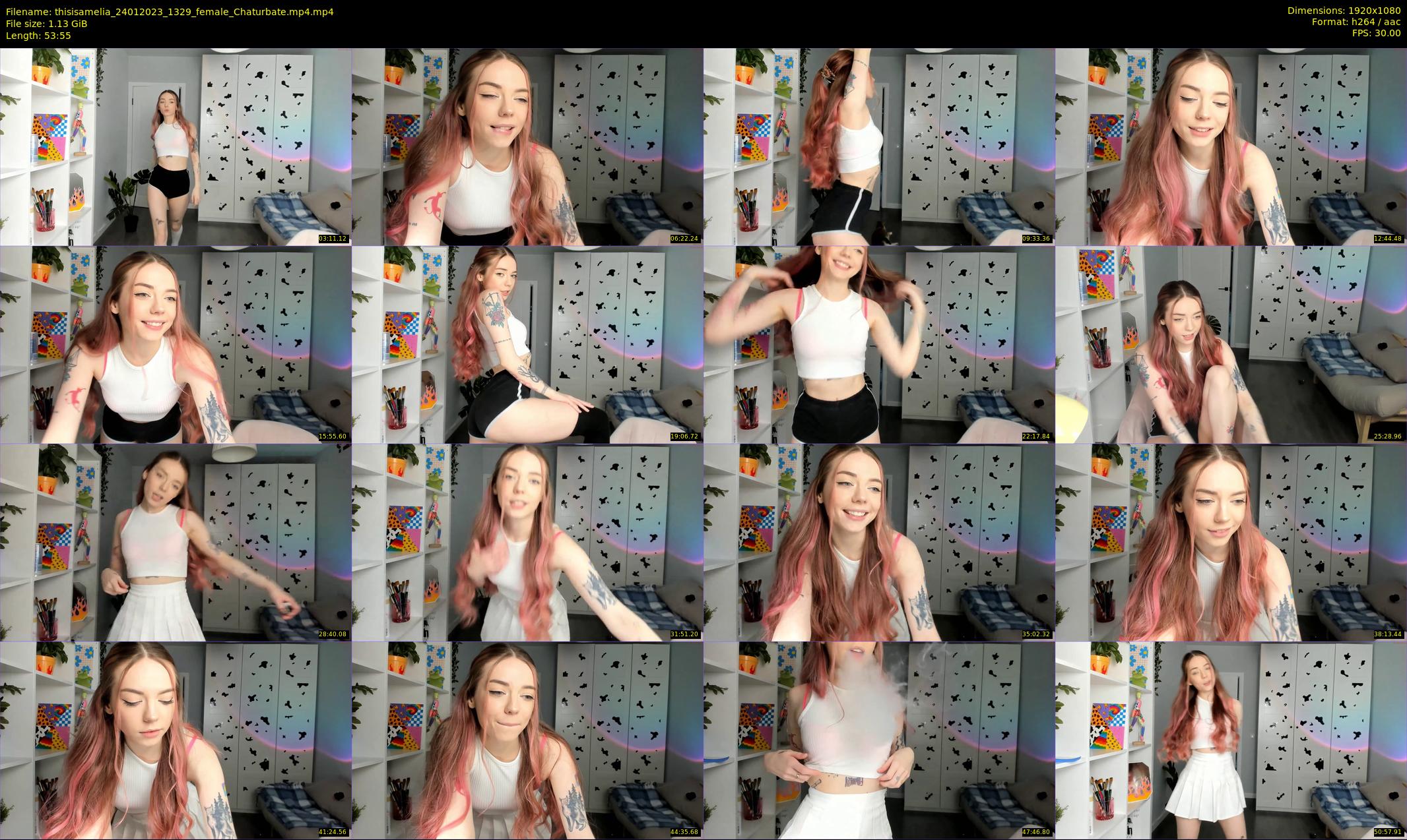 thisisamelia — 54 minute Chaturbate female cam show recording, 1080p, Jan 24, 2023