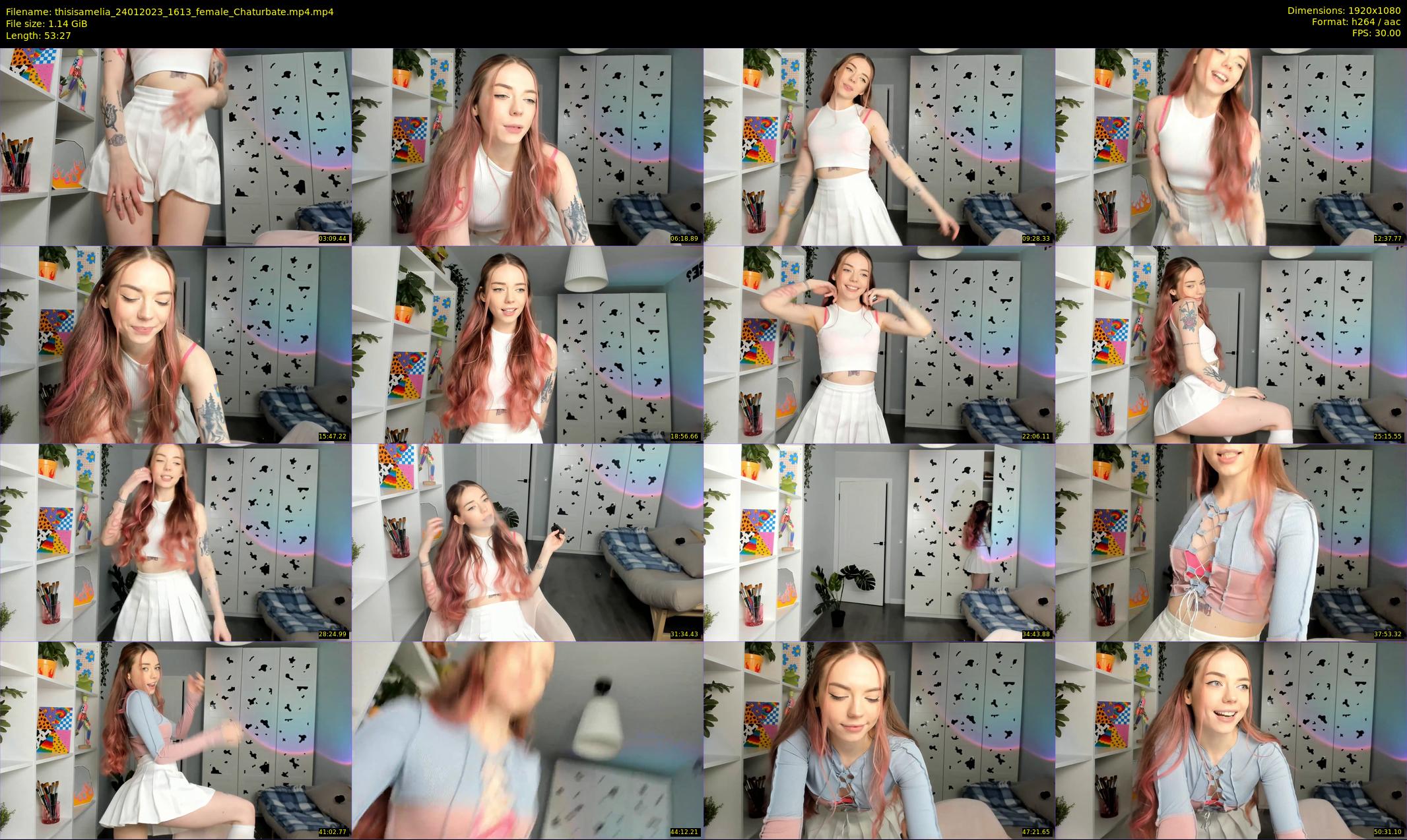 thisisamelia — 54 minute Chaturbate female cam show recording, 1080p, Jan 24, 2023