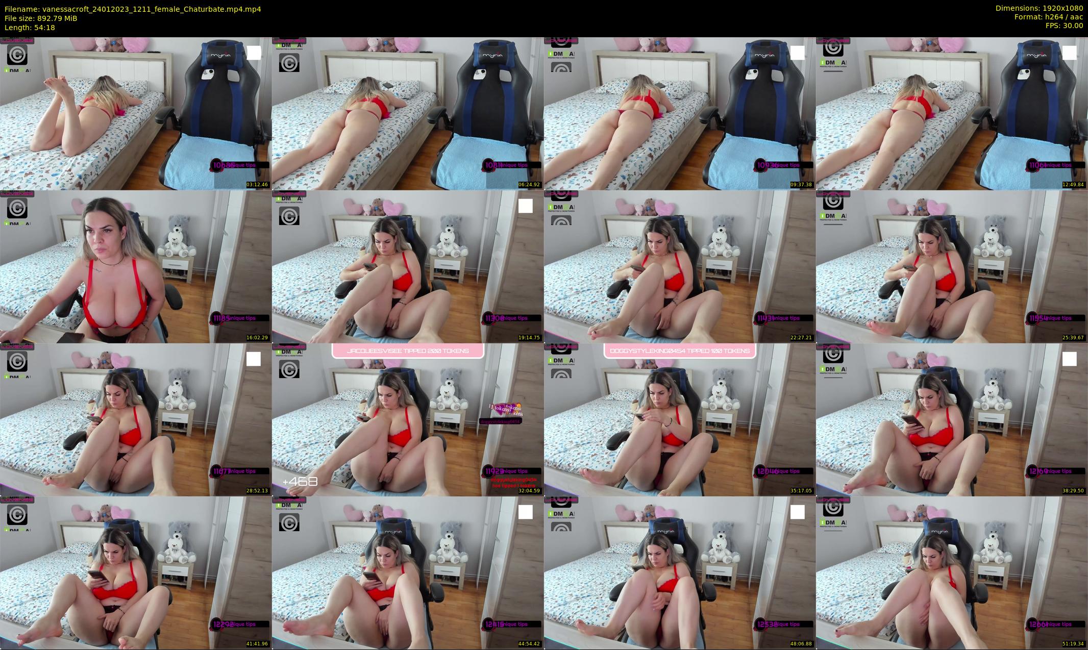 vanessacroft — 55 minute Chaturbate female cam show recording, 1080p, Jan 24, 2023