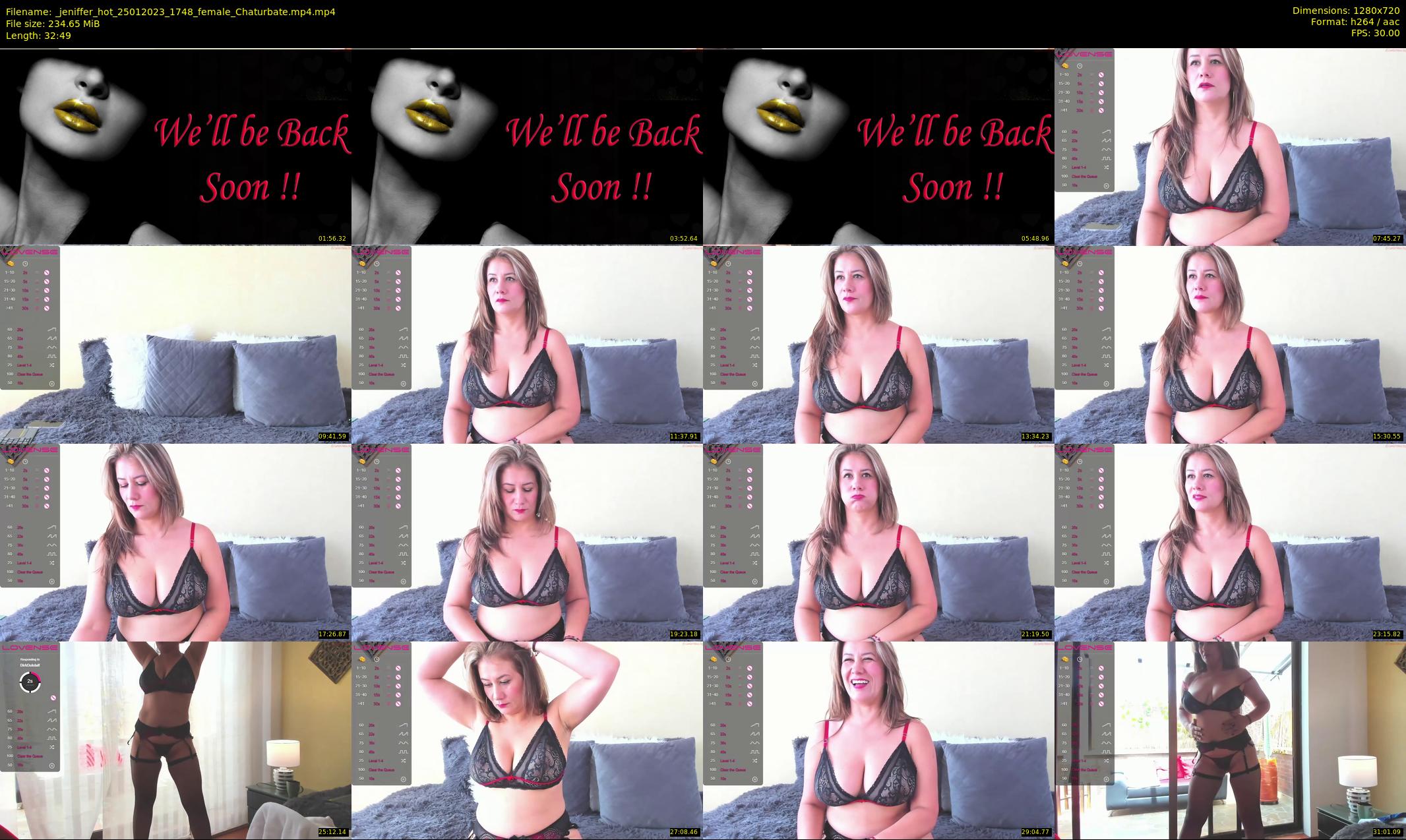 _jeniffer_hot — 33 minute Chaturbate female cam show recording, 720p, Jan 25, 2023