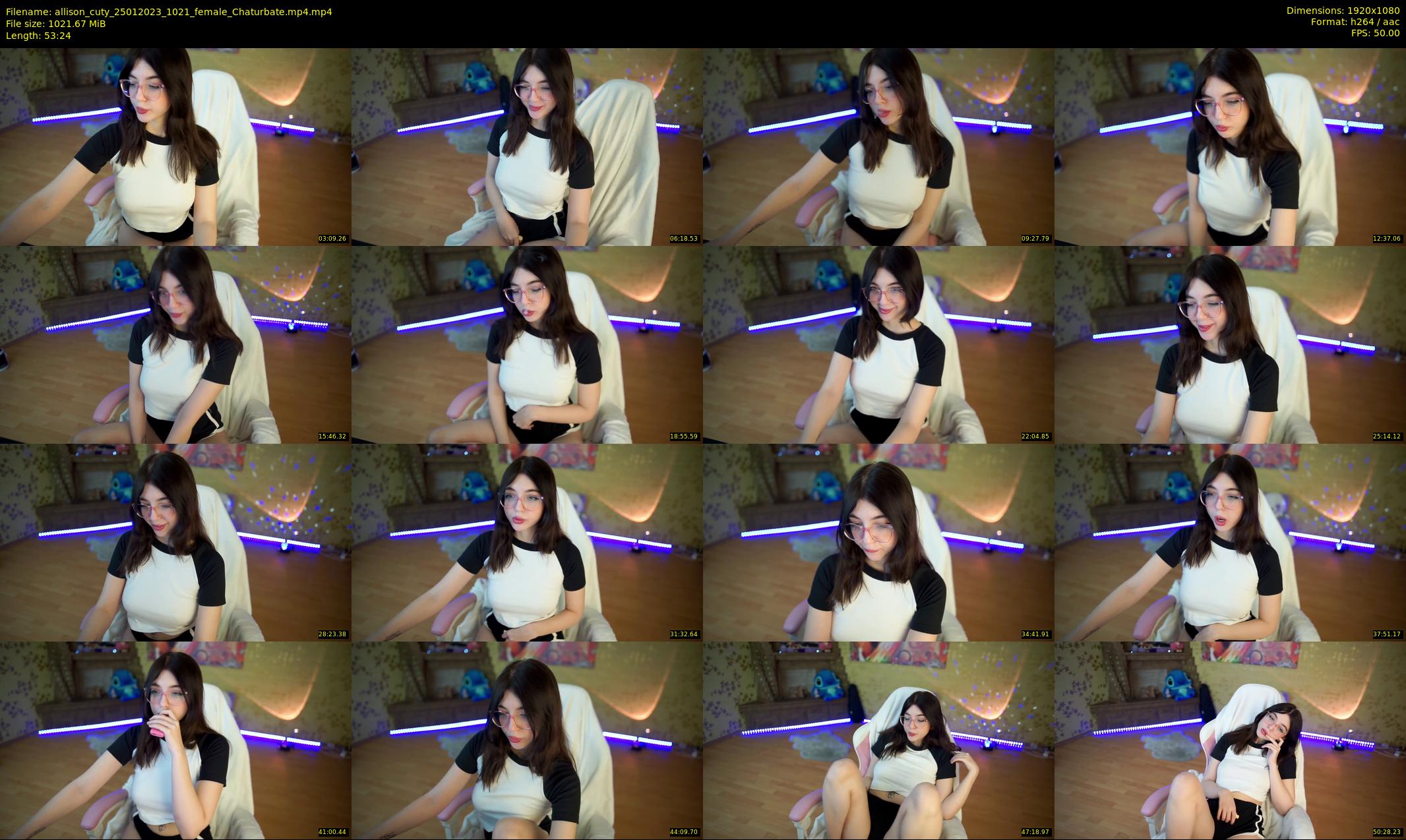 allison_cuty — 54 minute Chaturbate female cam show recording, 1080p, Jan 25, 2023