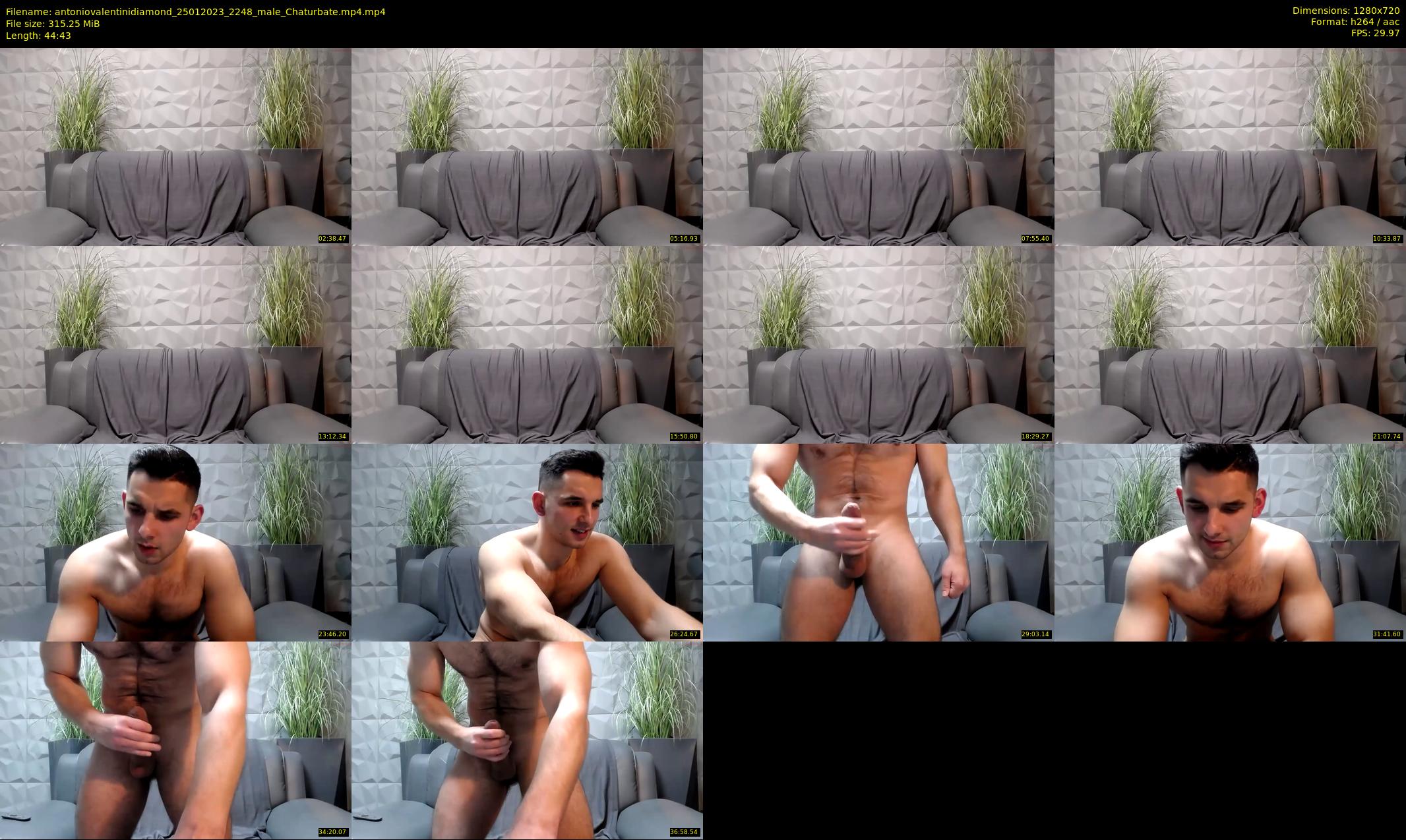 antoniovalentinidiamond — 45 minute Chaturbate male cam show recording, 720p, Jan 25, 2023
