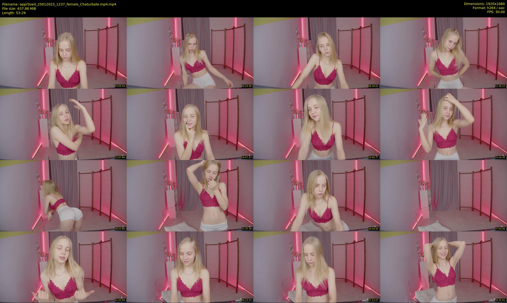 appr0ved — 54 minute Chaturbate female cam show recording, 1080p, Jan 25, 2023