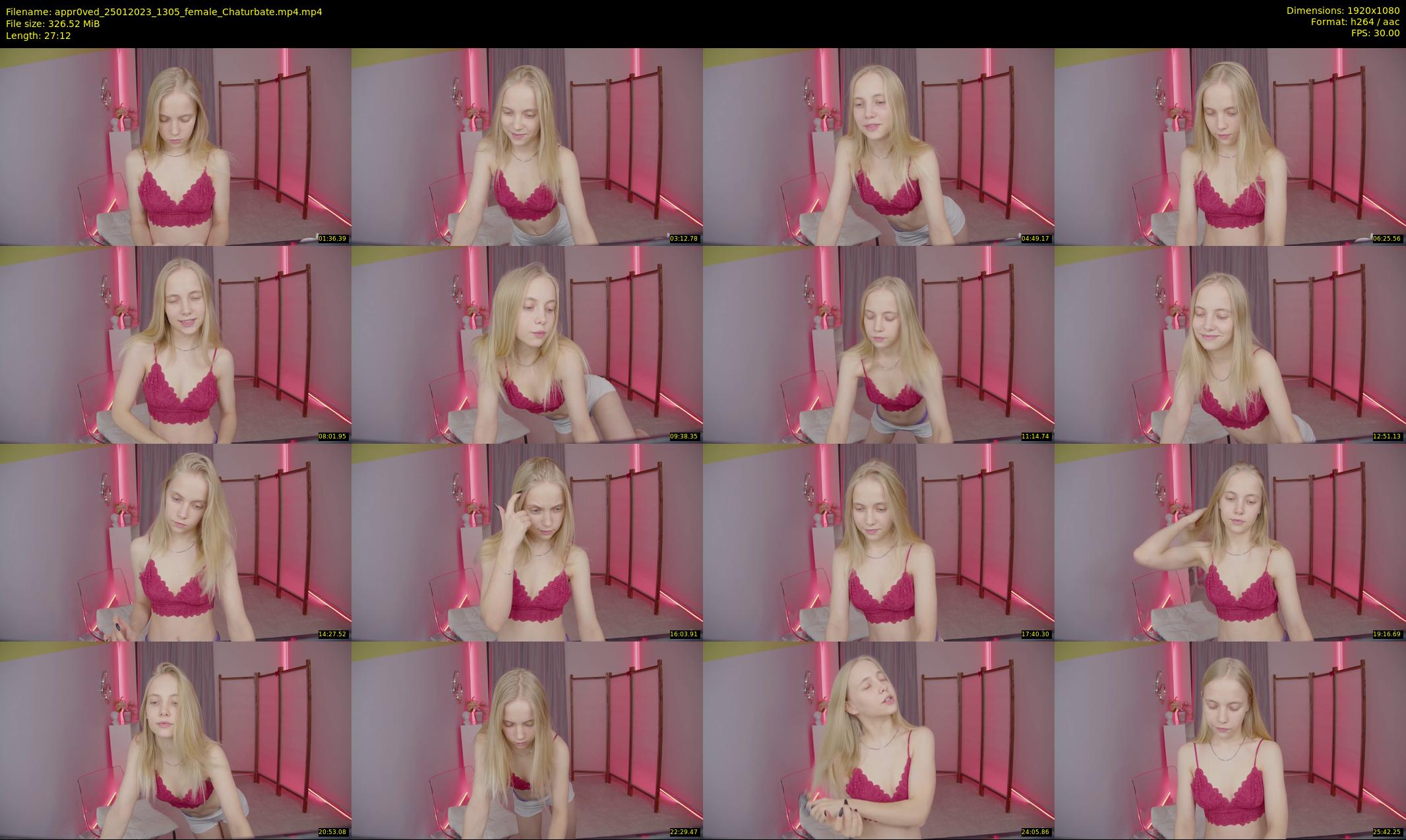 appr0ved — 28 minute Chaturbate female cam show recording, 1080p, Jan 25, 2023