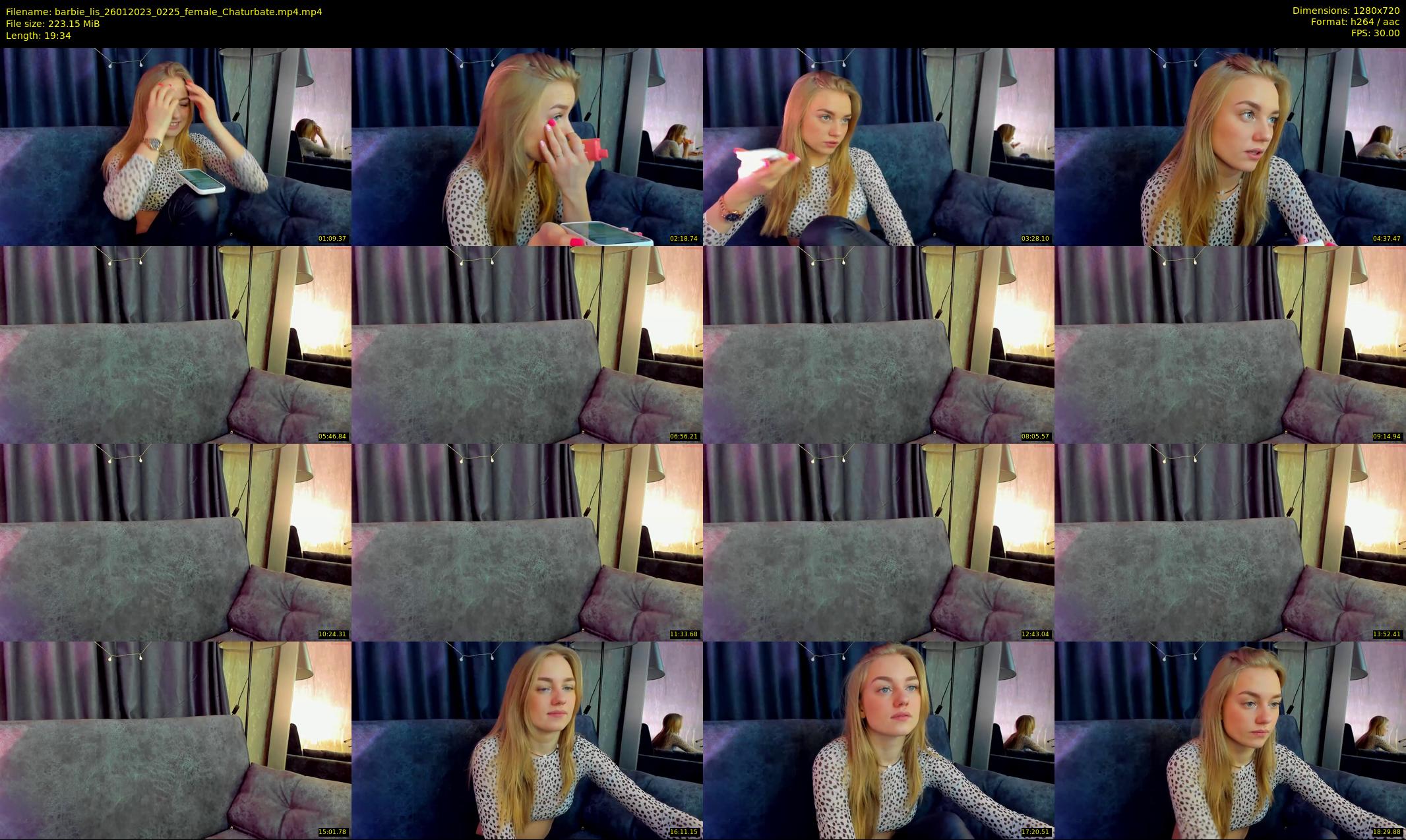 barbie_lis — 20 minute Chaturbate female cam show recording, 720p, Jan 26, 2023