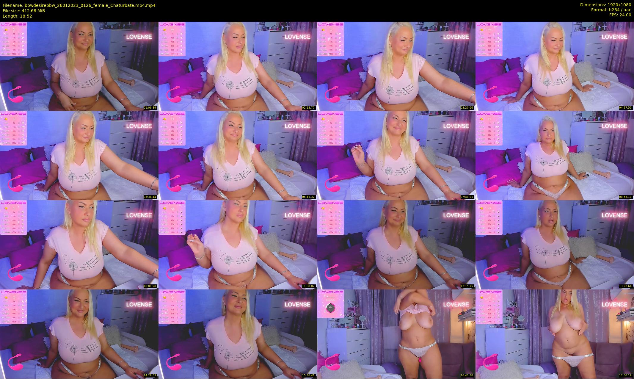 bbwdesirebbw — 19 minute Chaturbate female cam show recording, 1080p, Jan 26, 2023