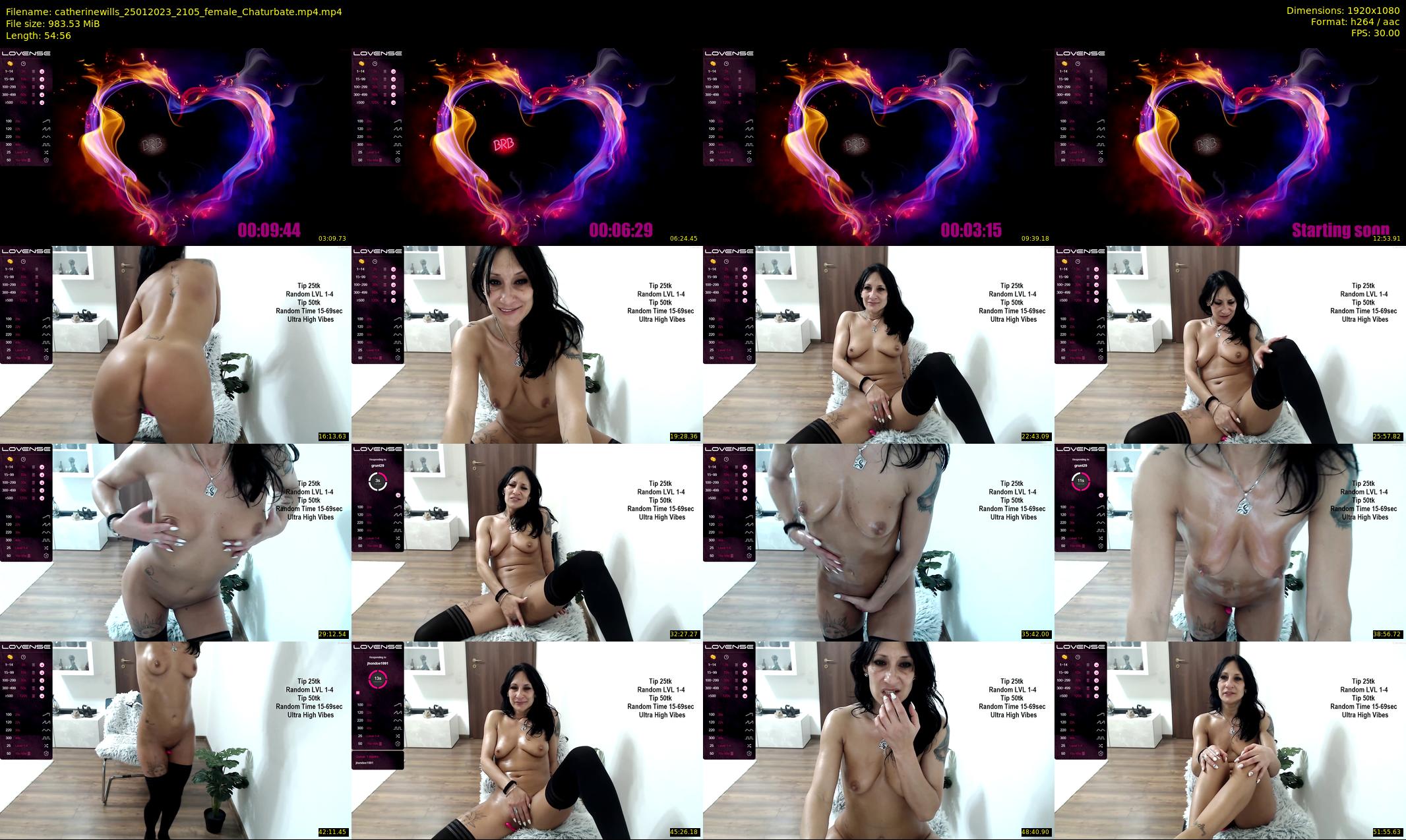 catherinewills — 55 minute Chaturbate female cam show recording, 1080p, Jan 25, 2023