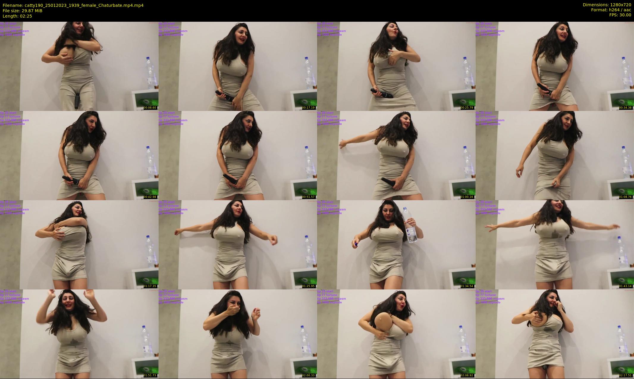 catty190 — 3 minute Chaturbate female cam show recording, 720p, Jan 25, 2023