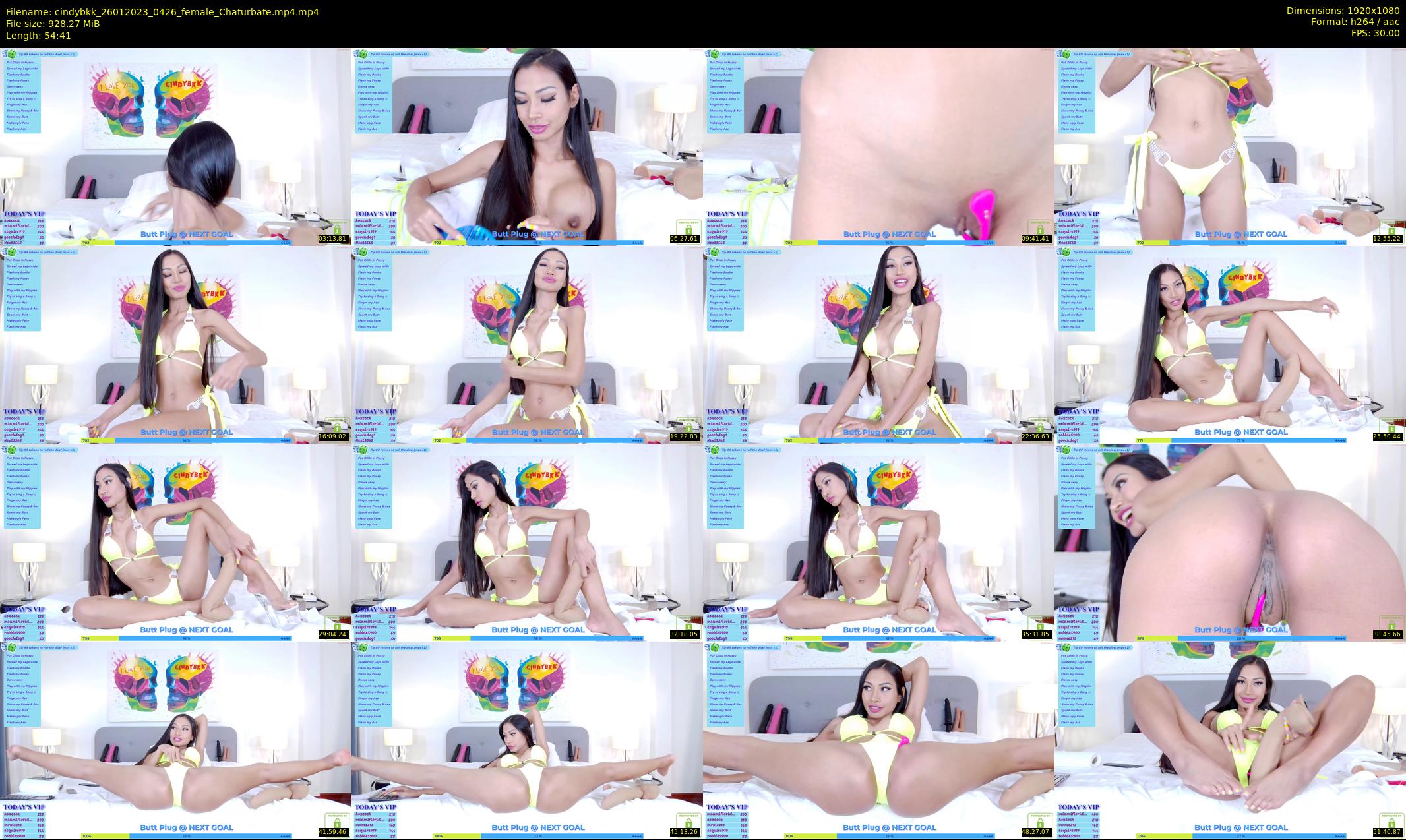 cindybkk — 55 minute Chaturbate female cam show recording, 1080p, Jan 26, 2023