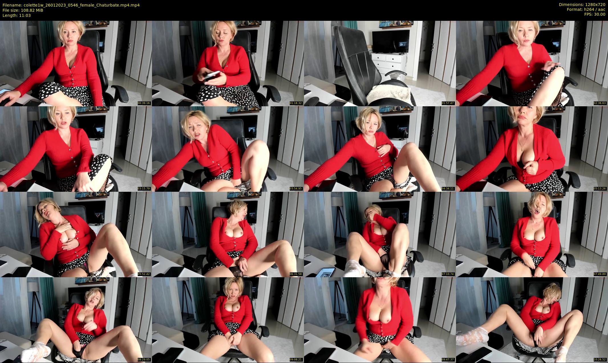 colette1w — 12 minute Chaturbate female cam show recording, 720p, Jan 26, 2023