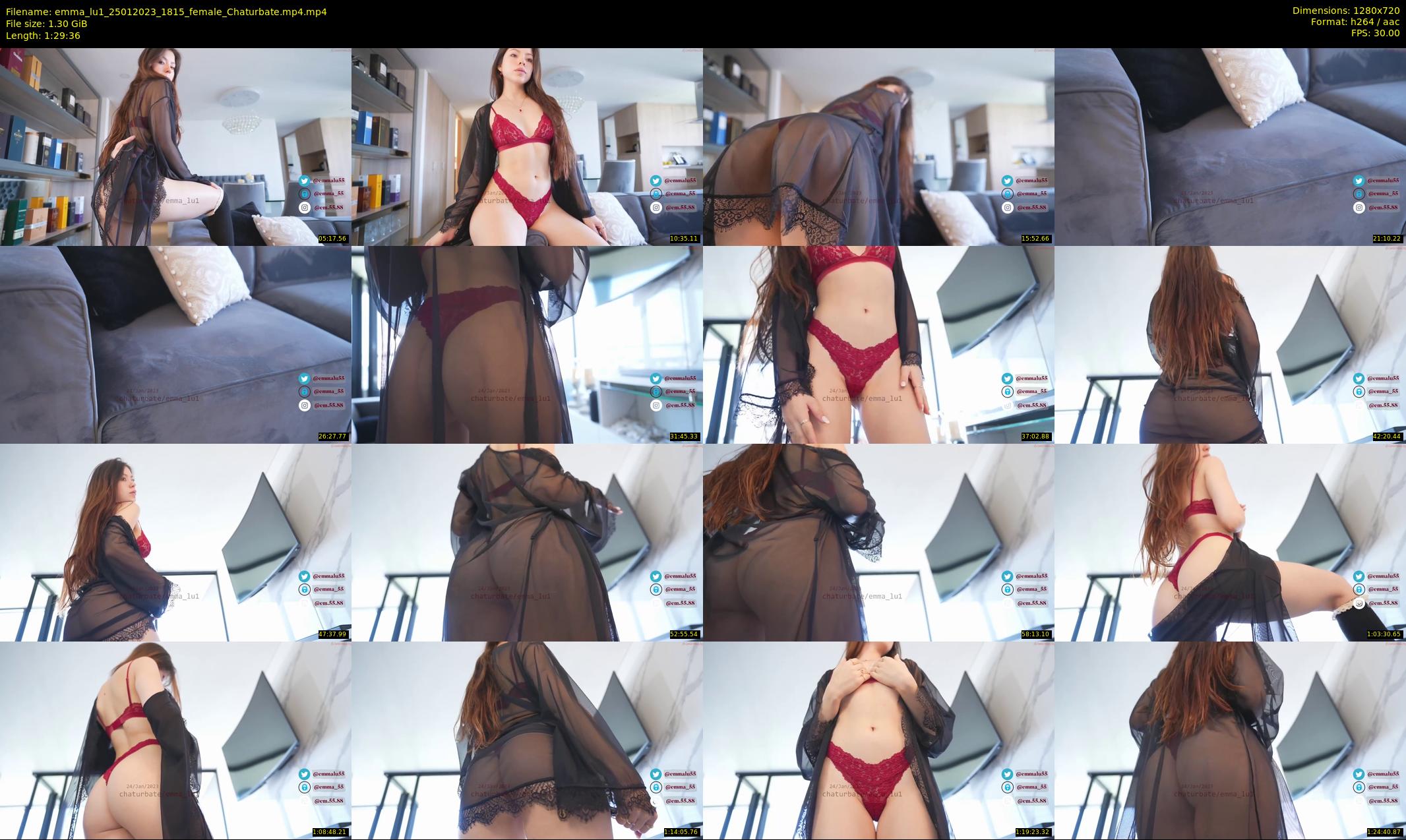 emma_lu1 — 90 minute Chaturbate female cam show recording, 720p, Jan 25, 2023