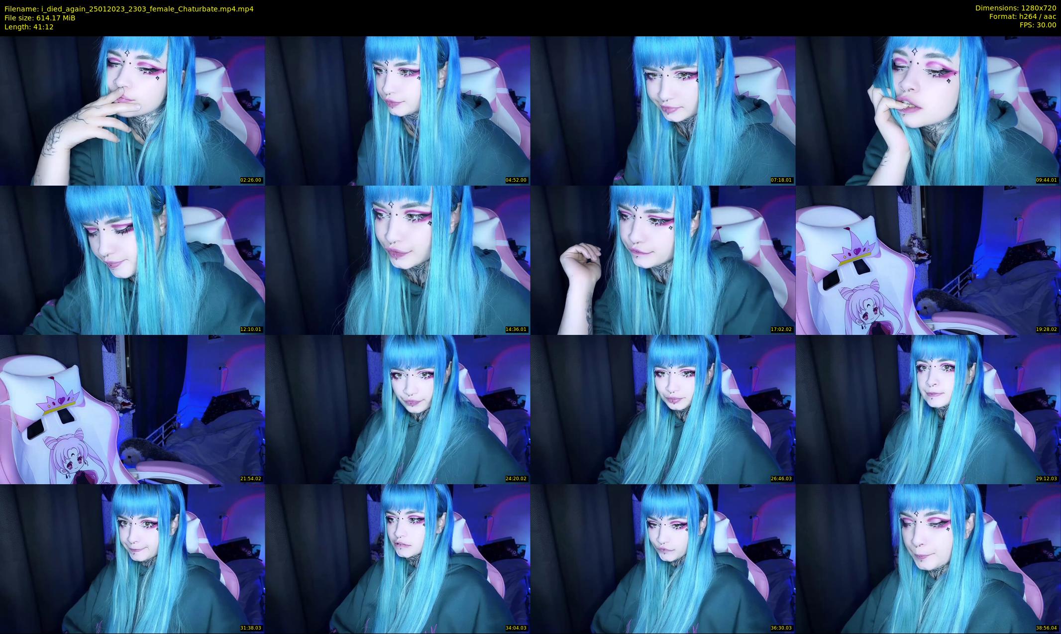 i_died_again — 42 minute Chaturbate female cam show recording, 720p, Jan 25, 2023