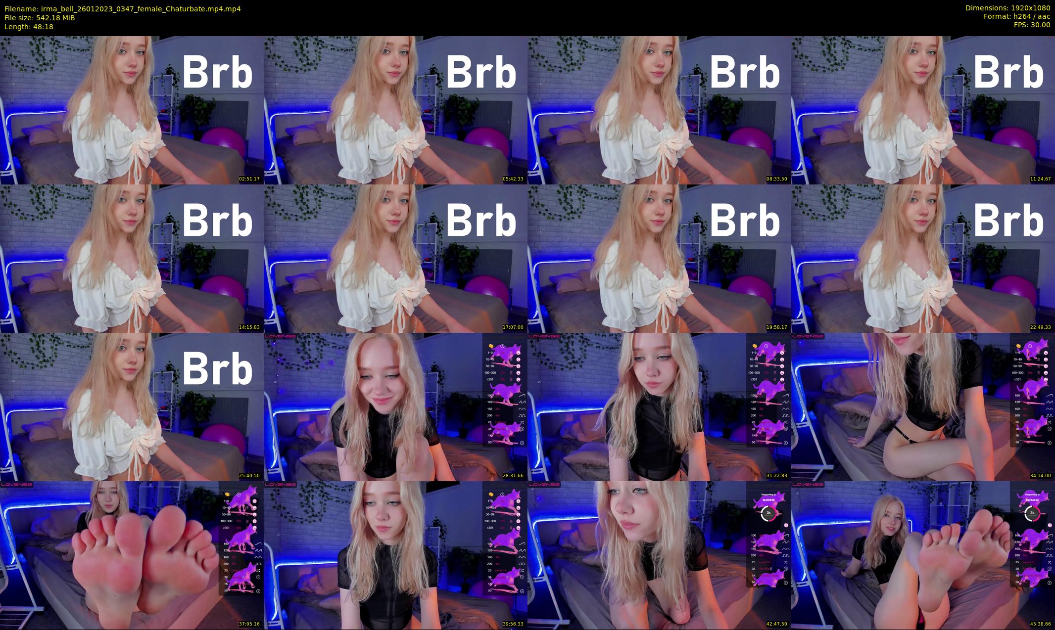 irma_bell — 49 minute Chaturbate female cam show recording, 1080p, Jan 26, 2023