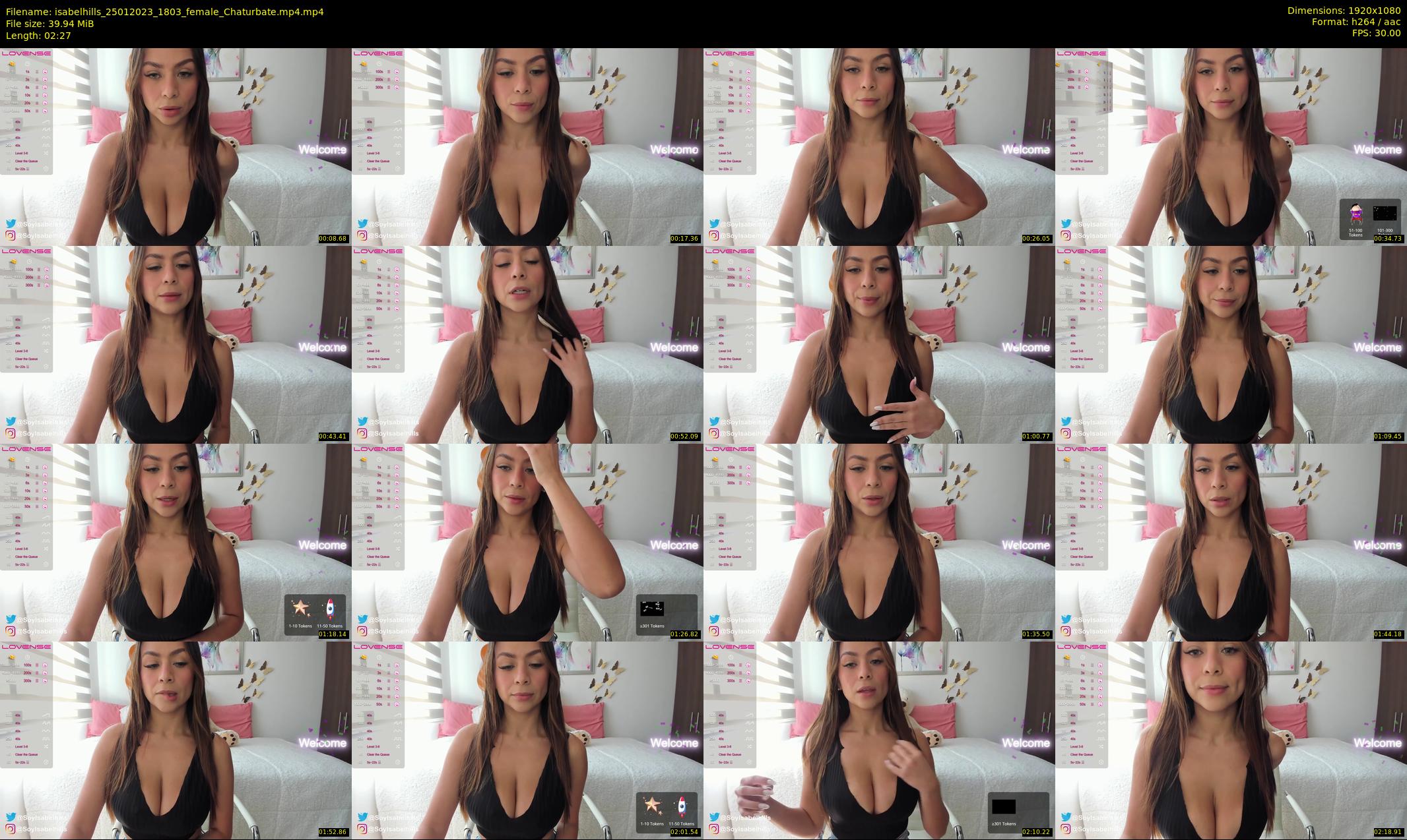 isabelhills — 3 minute Chaturbate female cam show recording, 1080p, Jan 25, 2023
