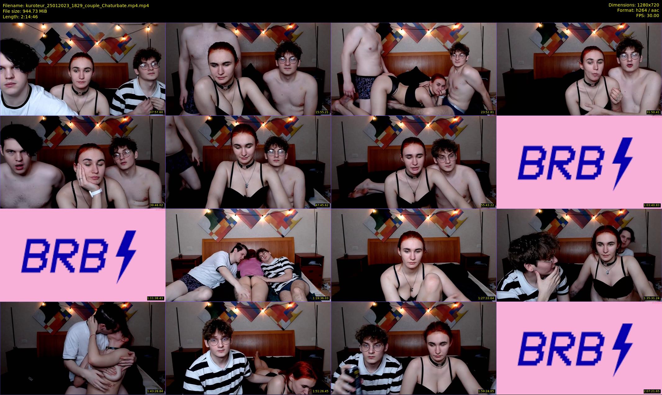 kuroteur — 135 minute Chaturbate couple cam show recording, 720p, Jan 25, 2023