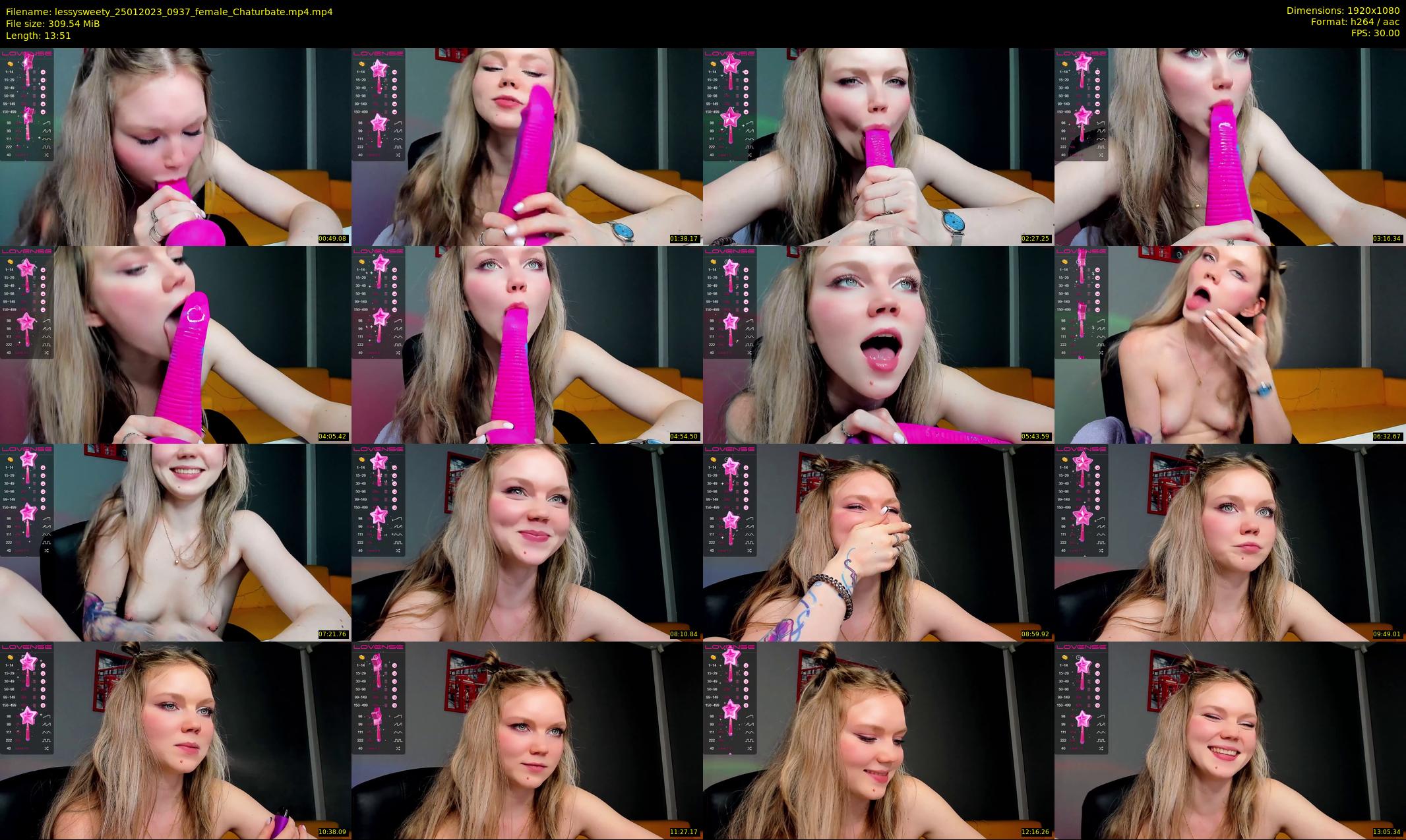 lessysweety — 14 minute Chaturbate female cam show recording, 1080p, Jan 25, 2023