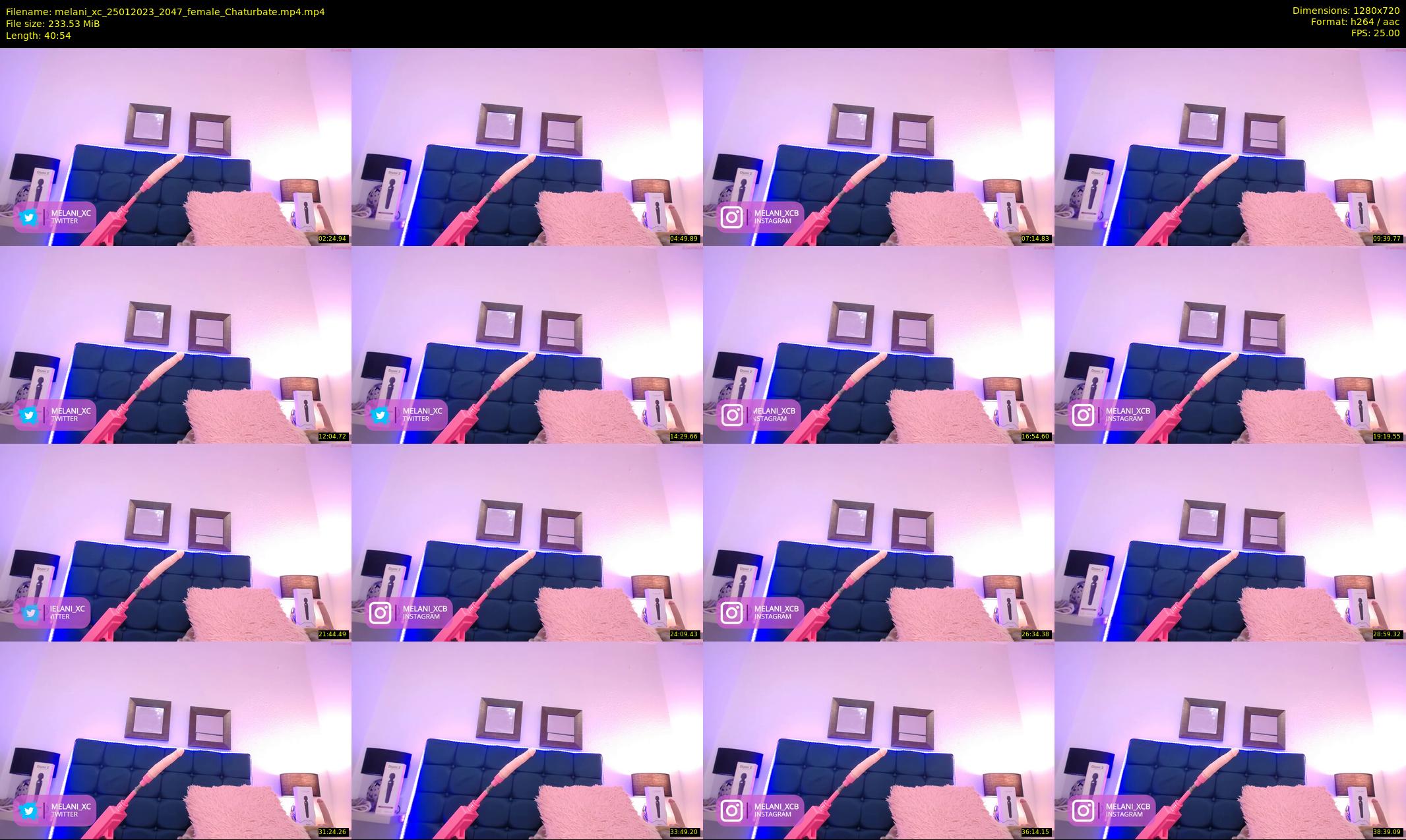melani_xc — 41 minute Chaturbate female cam show recording, 720p, Jan 25, 2023