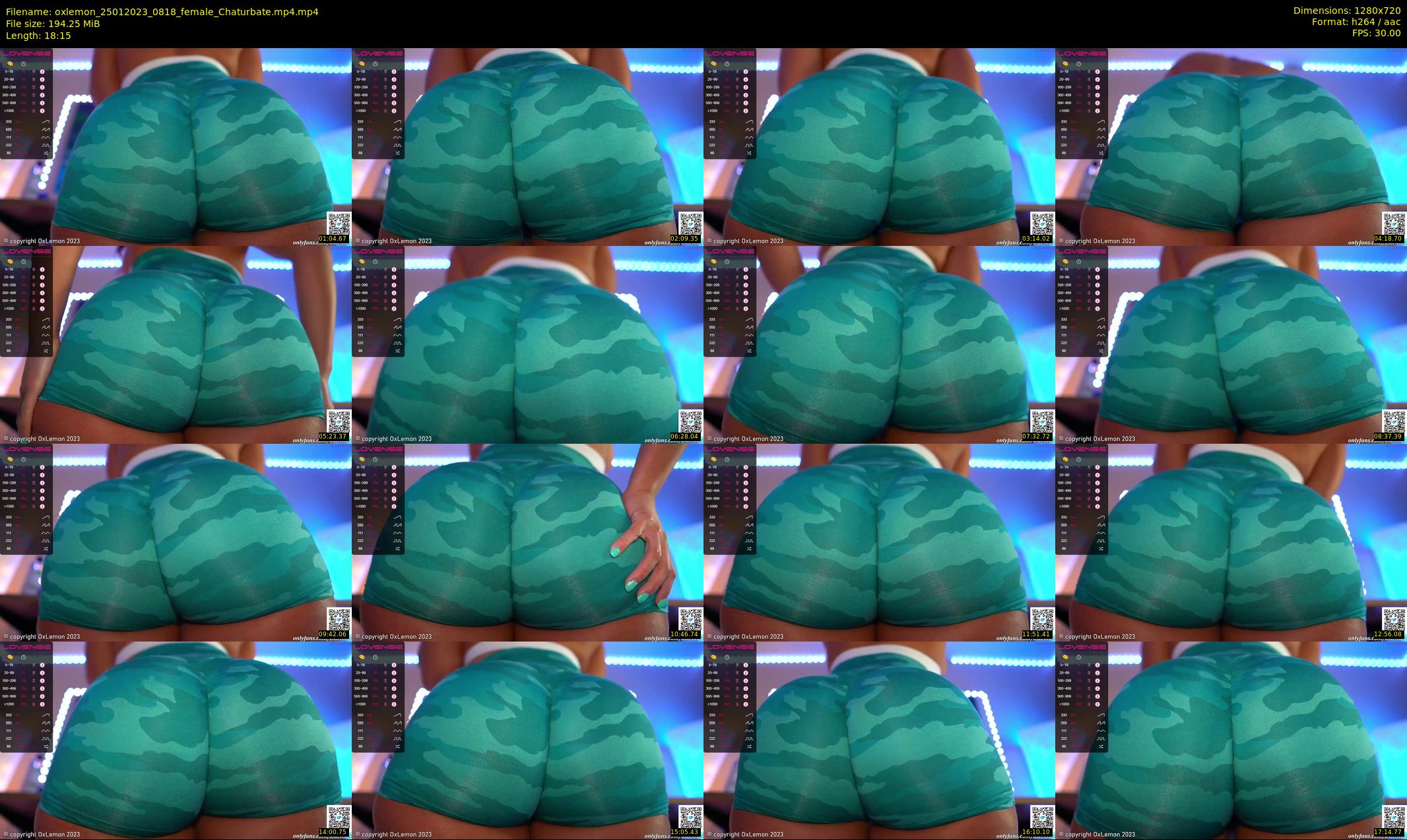 oxlemon — 19 minute Chaturbate female cam show recording, 720p, Jan 25, 2023