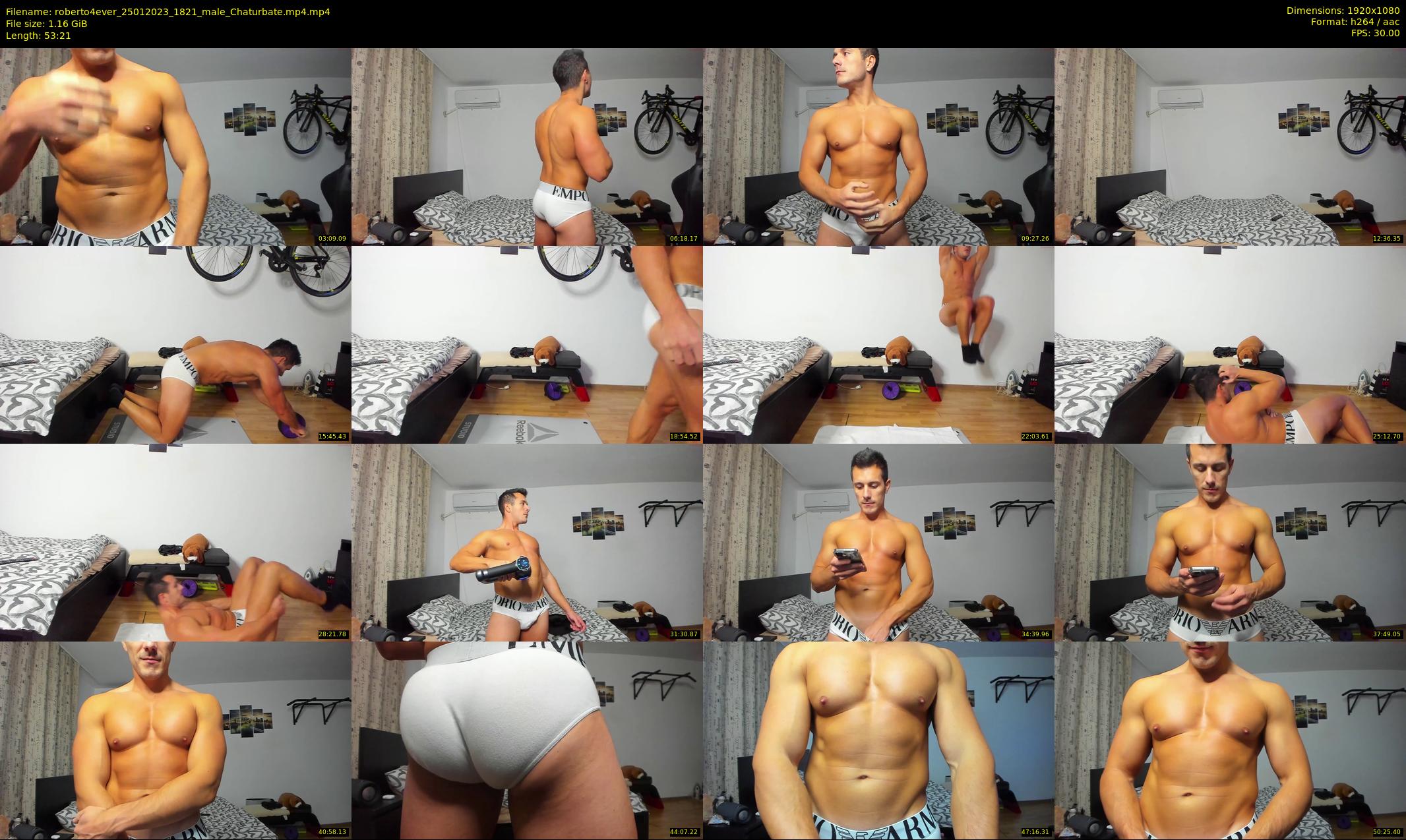 roberto4ever — 54 minute Chaturbate male cam show recording, 1080p, Jan 25, 2023