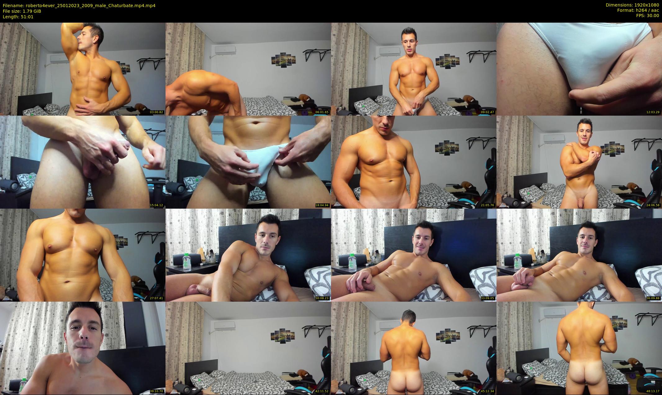 roberto4ever — 52 minute Chaturbate male cam show recording, 1080p, Jan 25, 2023