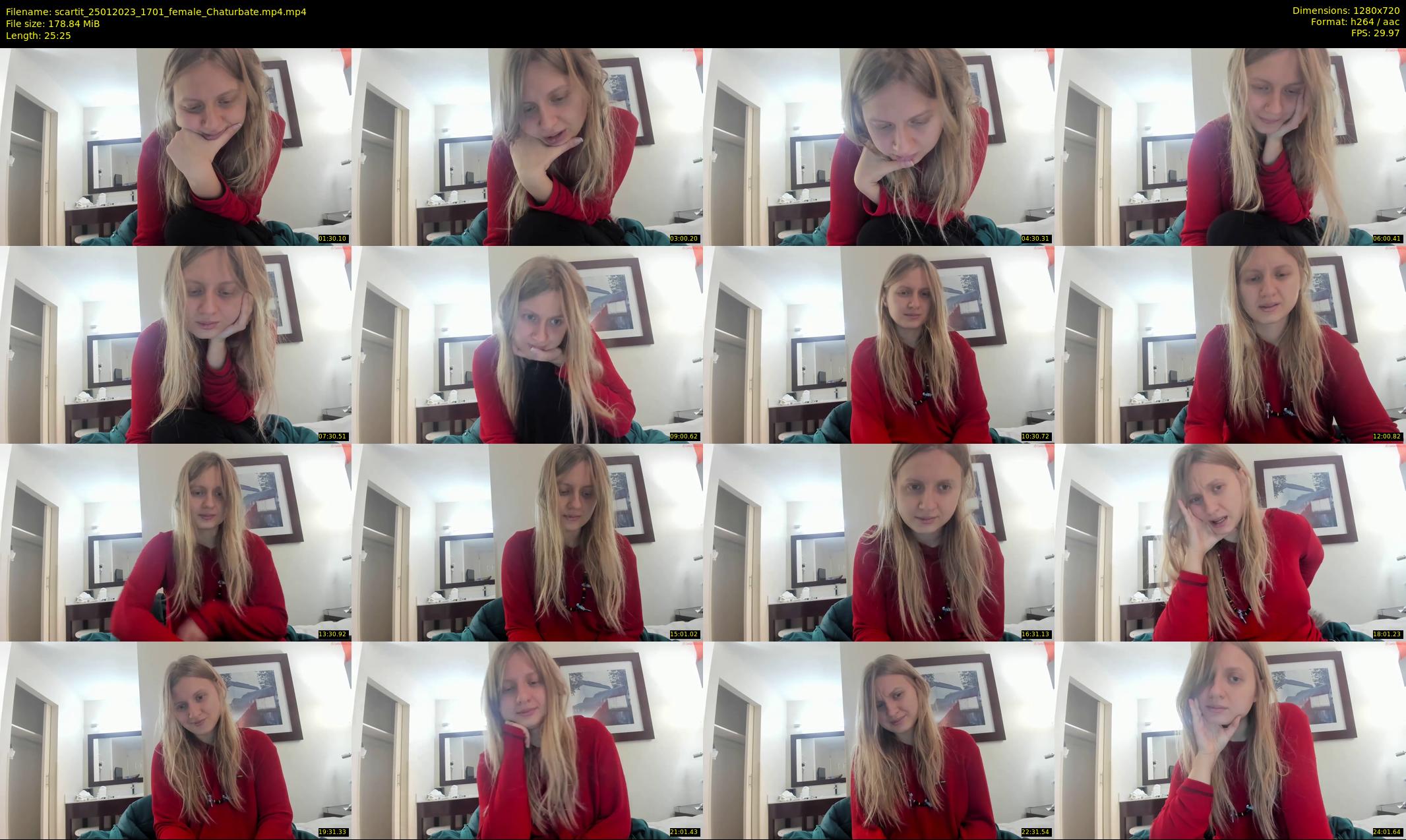 scartit — 26 minute Chaturbate female cam show recording, 720p, Jan 25, 2023