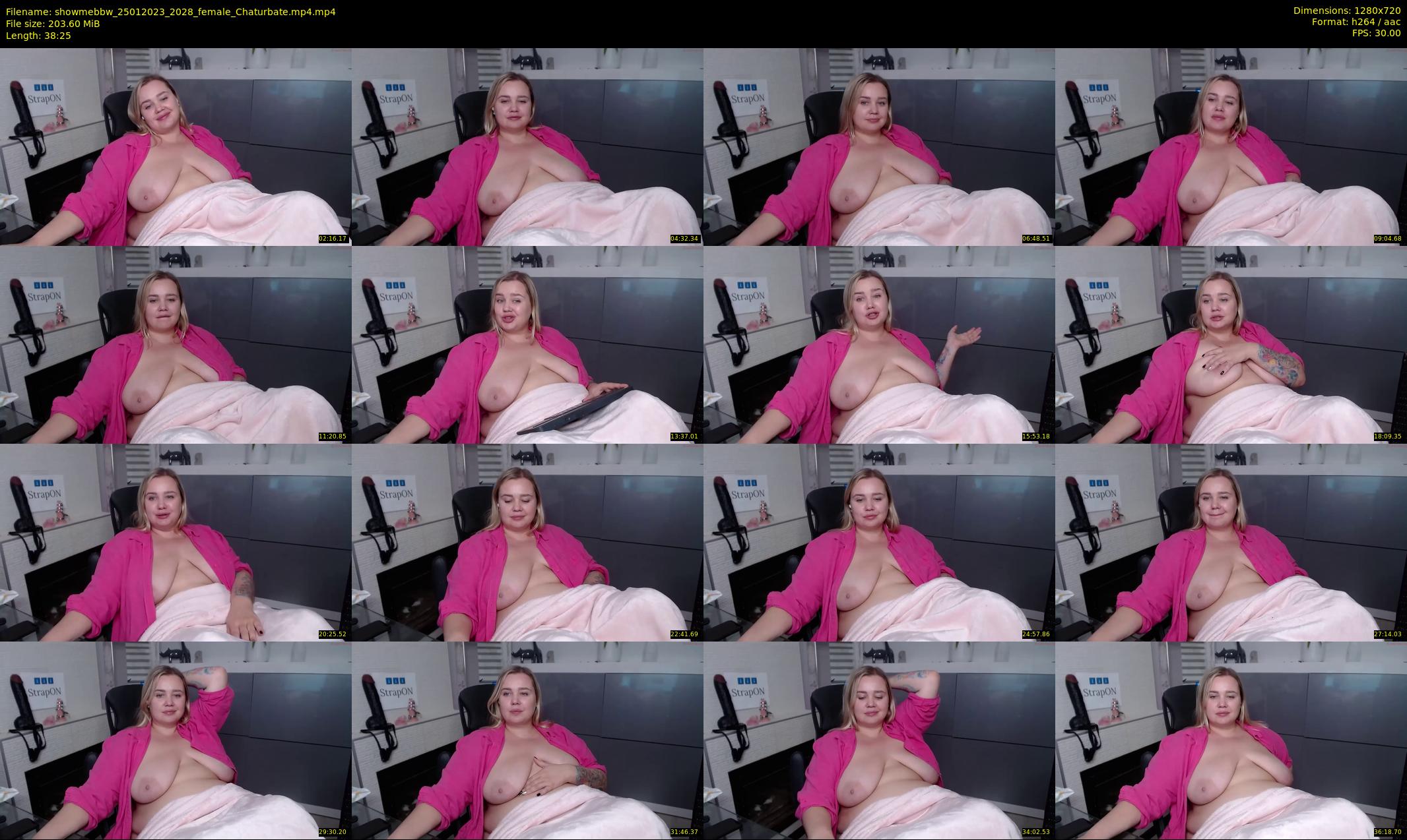 showmebbw — 39 minute Chaturbate female cam show recording, 720p, Jan 25, 2023