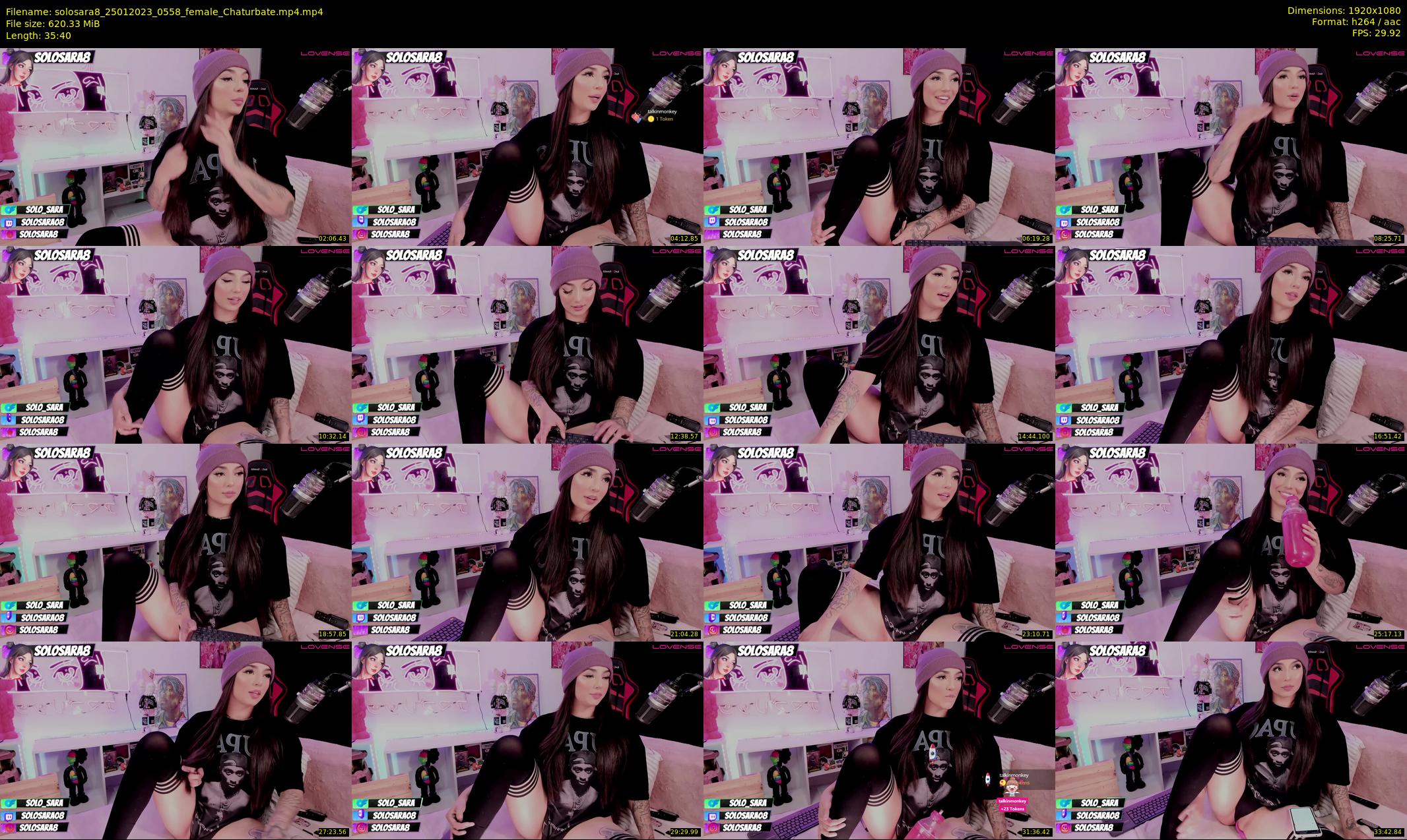 solosara8 — 36 minute Chaturbate female cam show recording, 1080p, Jan 25, 2023