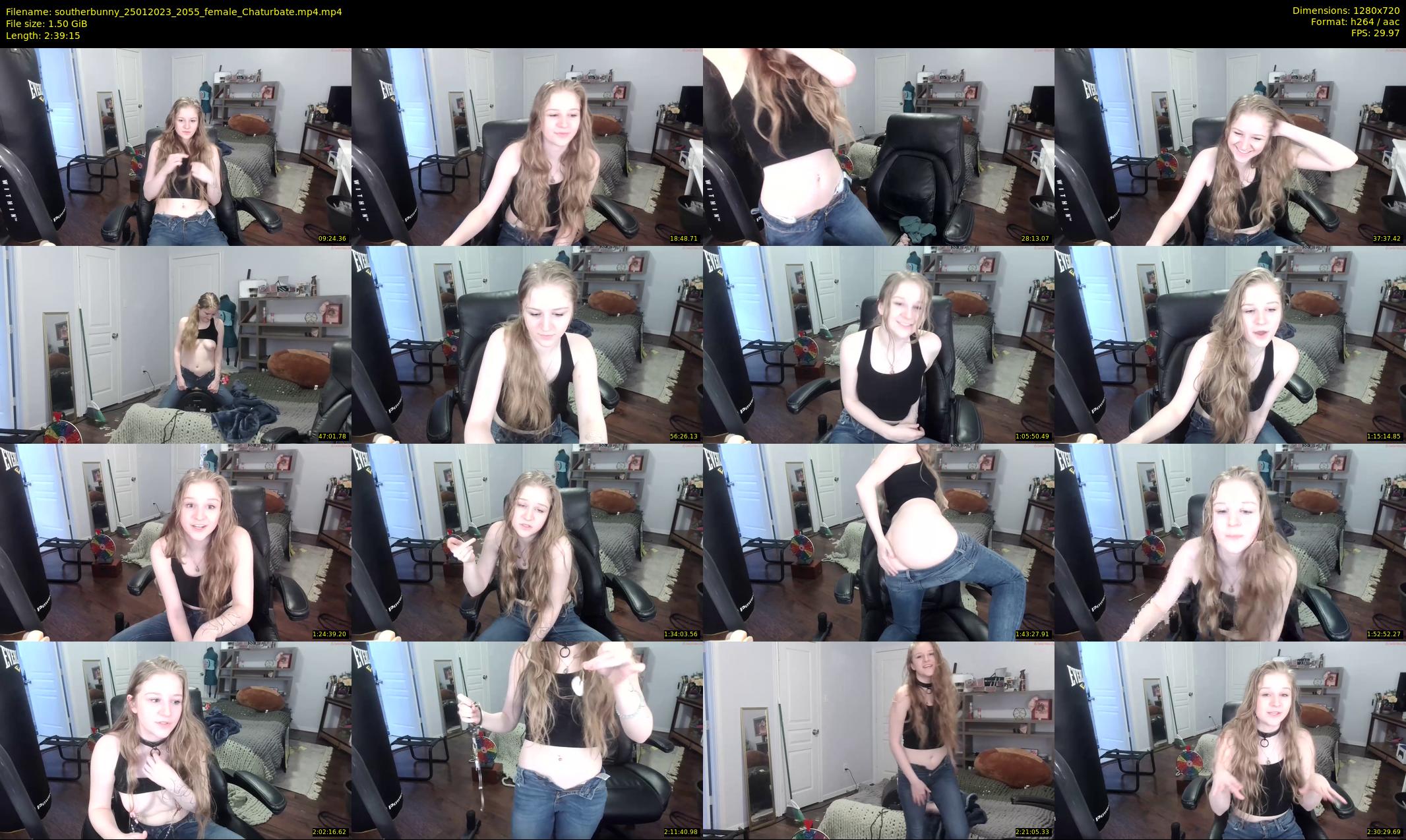 southerbunny — 160 minute Chaturbate female cam show recording, 720p, Jan 25, 2023