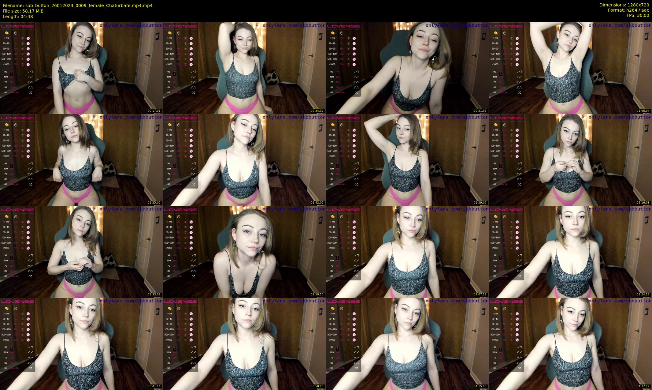 sub_button — 5 minute Chaturbate female cam show recording, 720p, Jan 26, 2023