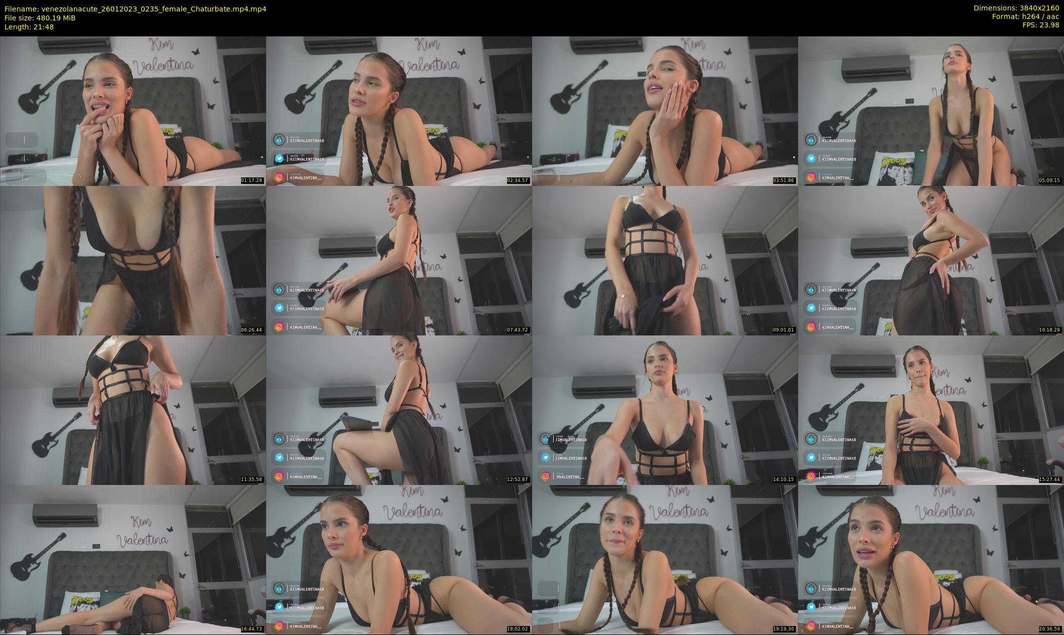 venezolanacute — 22 minute Chaturbate female cam show recording, 4K, Jan 26, 2023