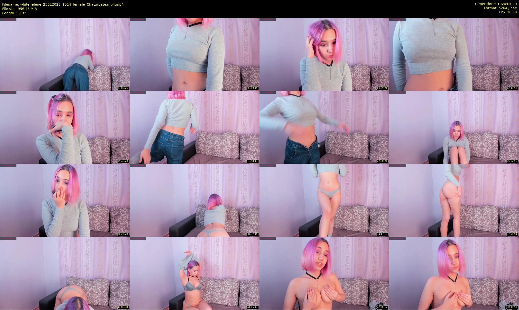 whitehelene — 54 minute Chaturbate female cam show recording, 1080p, Jan 25, 2023