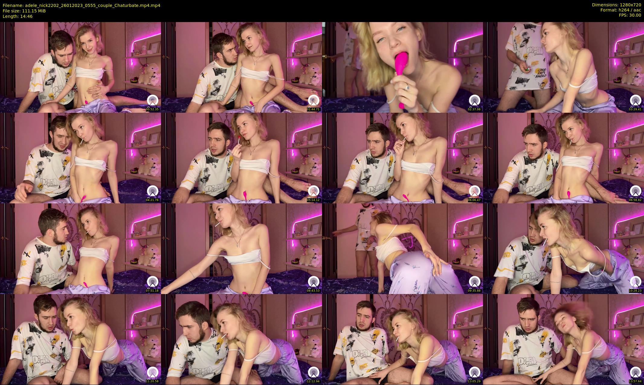 adele_nick2202 — 15 minute Chaturbate couple cam show recording, 720p, Jan 26, 2023