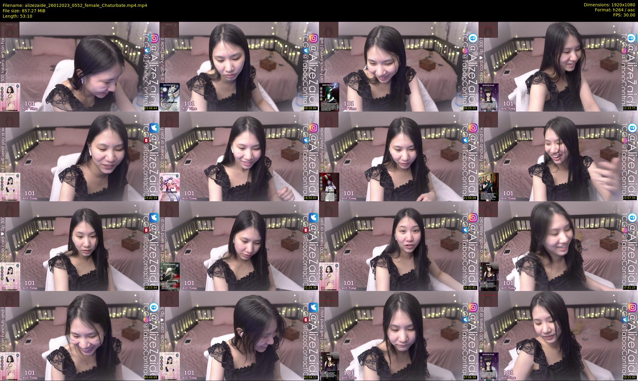 alizezaide — 54 minute Chaturbate female cam show recording, 1080p, Jan 26, 2023