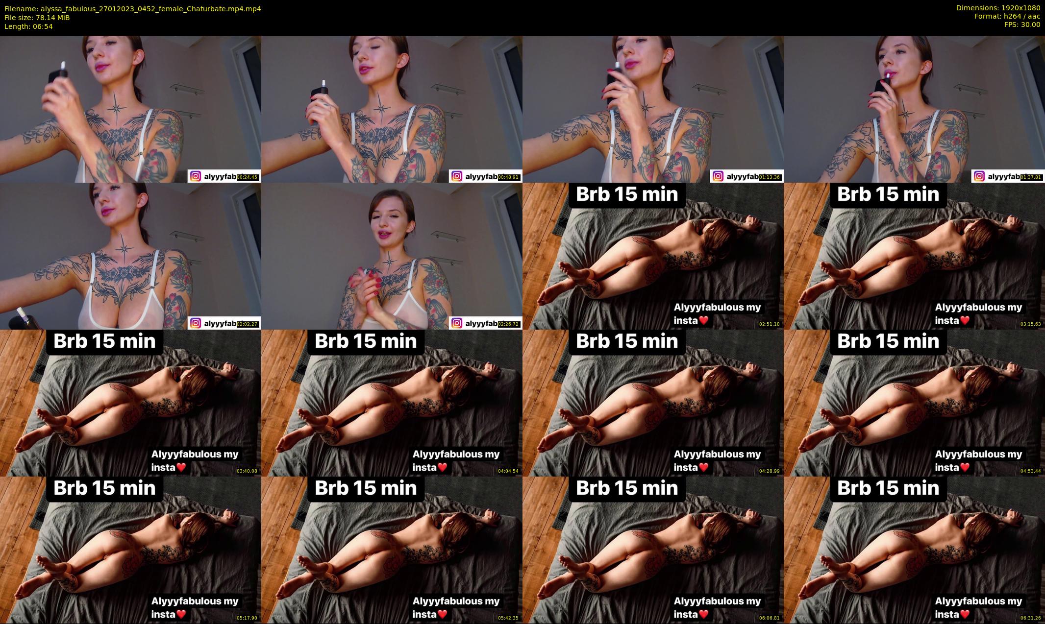 alyssa_fabulous — 7 minute Chaturbate female cam show recording, 1080p, Jan 27, 2023