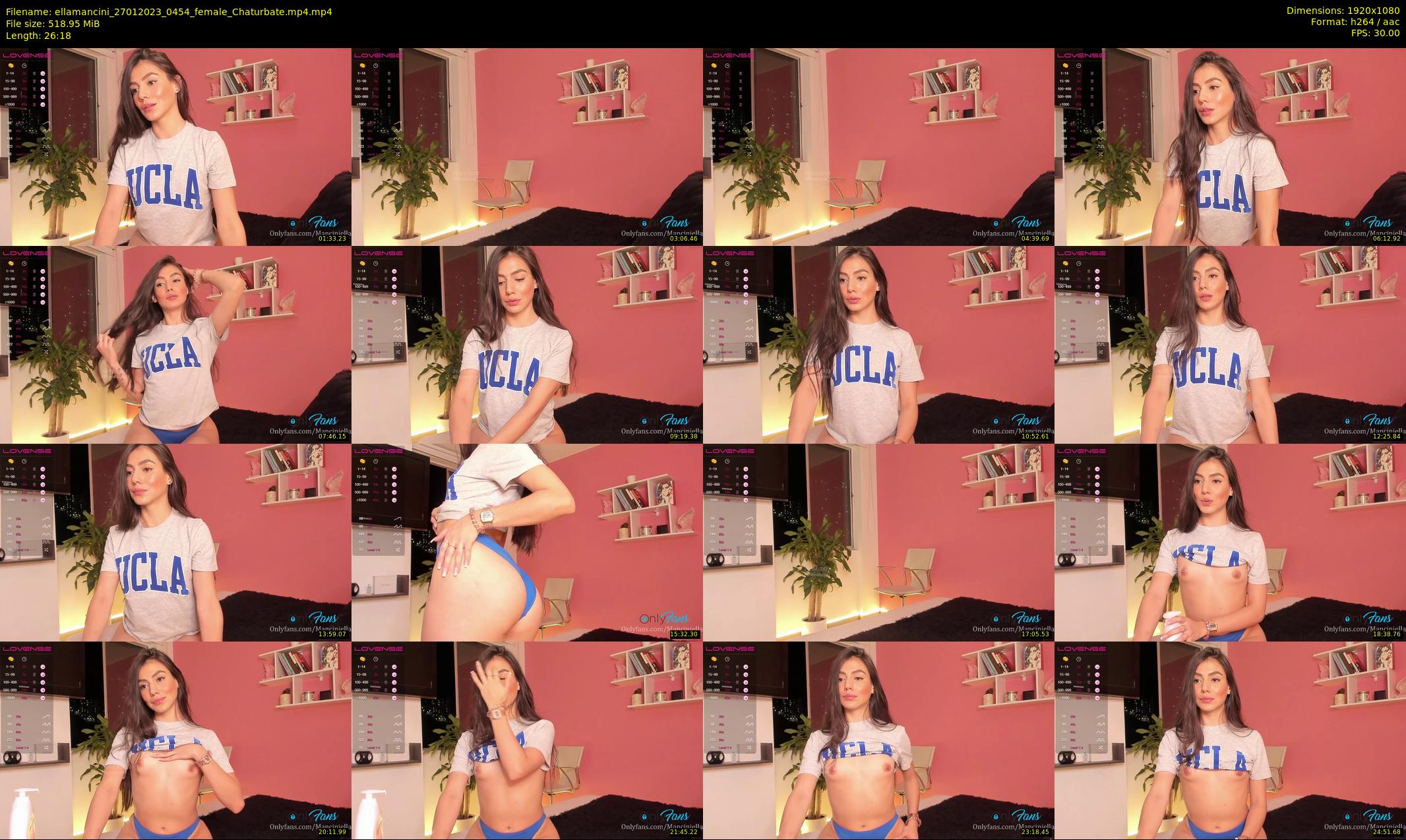 ellamancini — 27 minute Chaturbate female cam show recording, 1080p, Jan 27, 2023