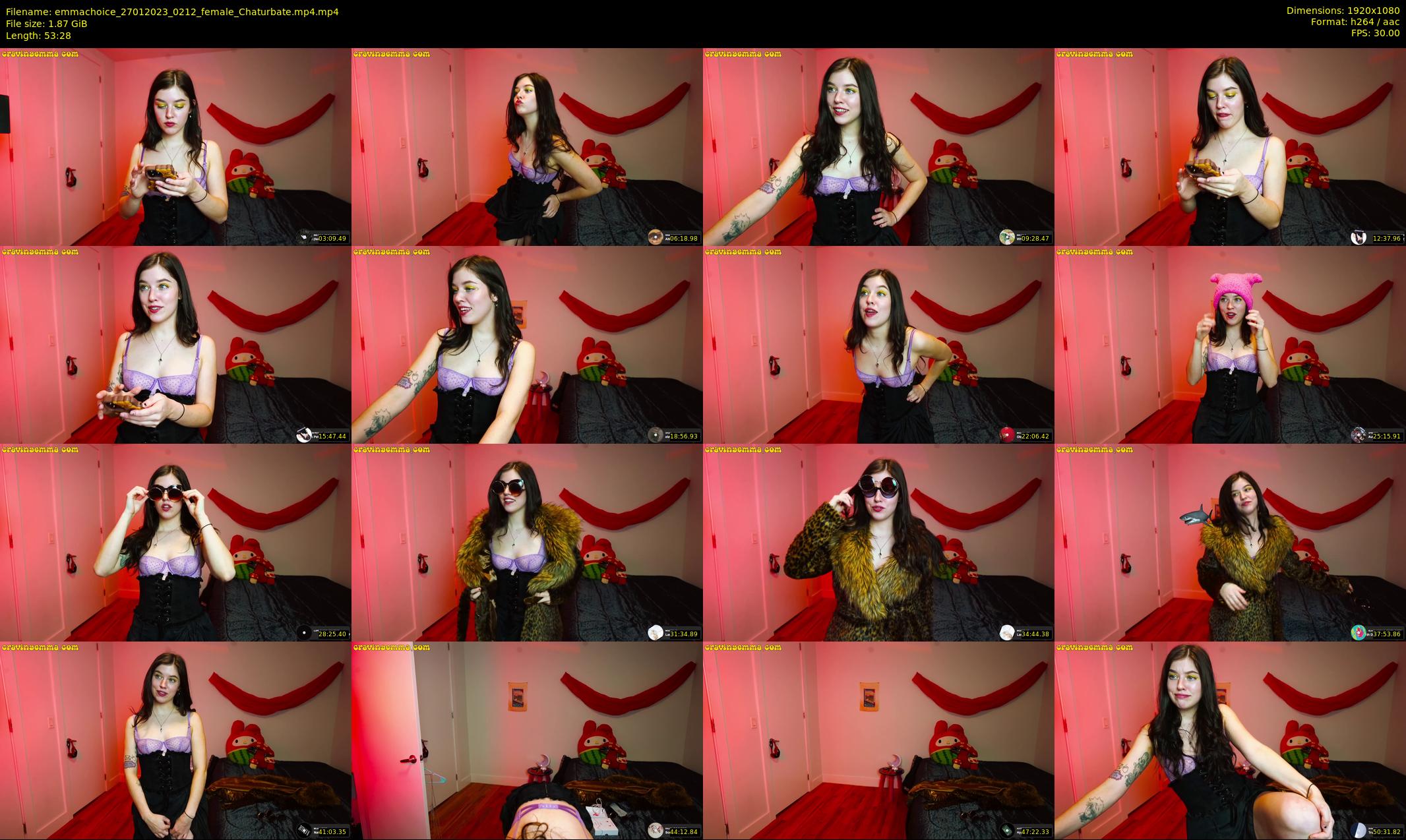 emmachoice — 54 minute Chaturbate female cam show recording, 1080p, Jan 27, 2023