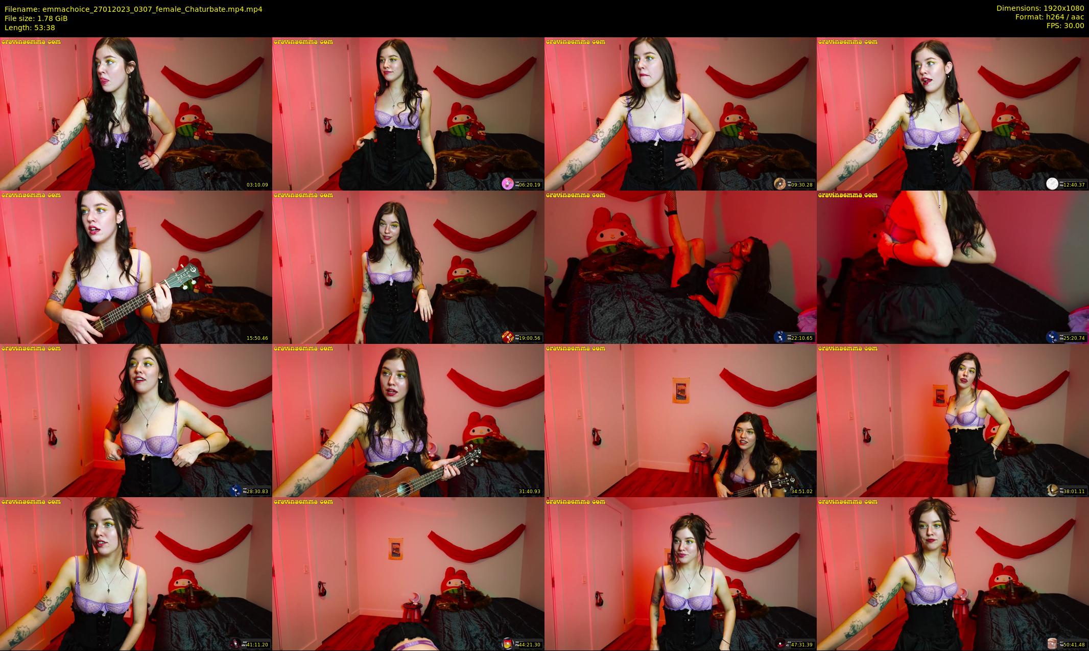 emmachoice — 54 minute Chaturbate female cam show recording, 1080p, Jan 27, 2023